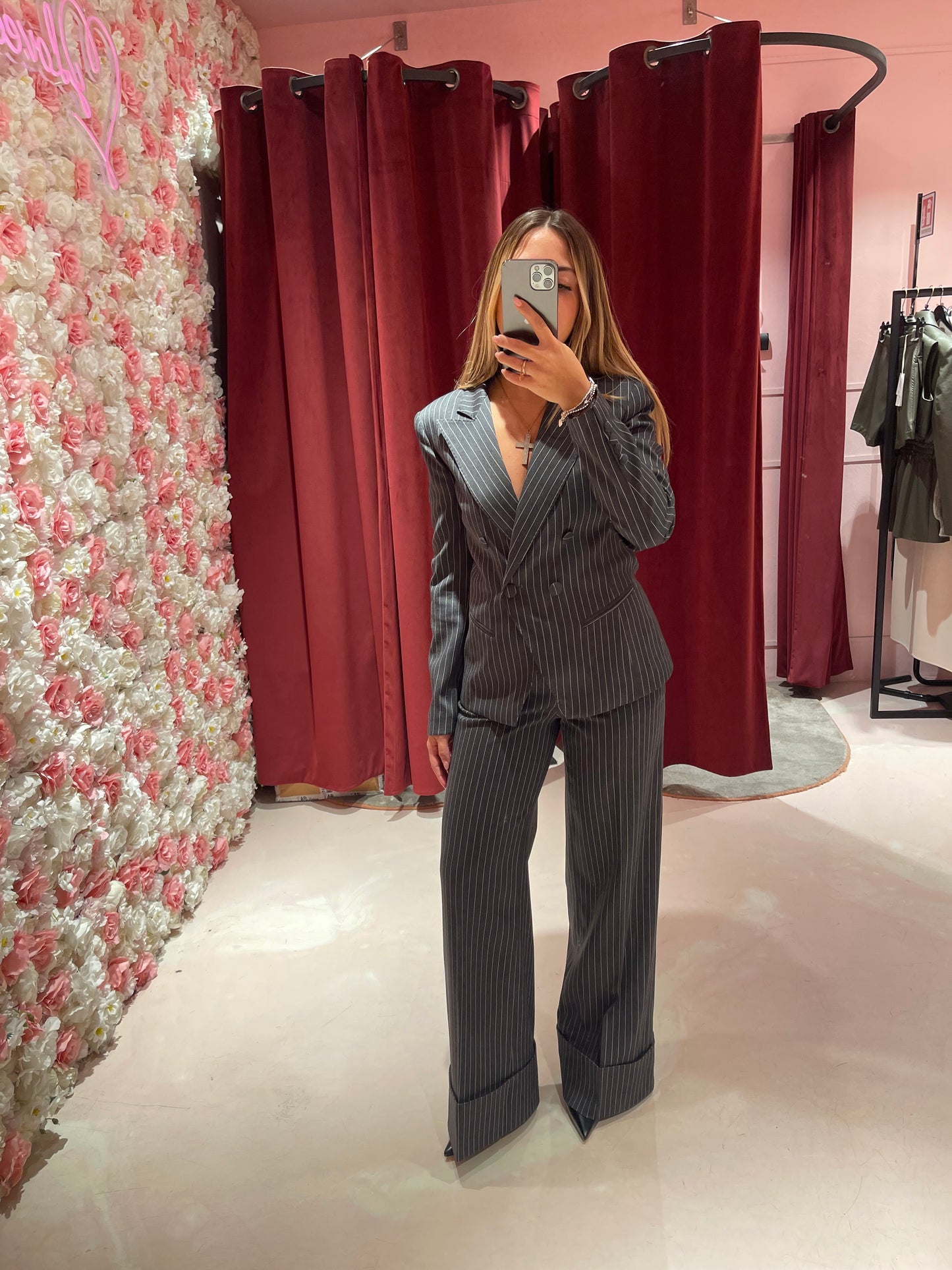 Blazer gessato doppiopetto Silence Limited