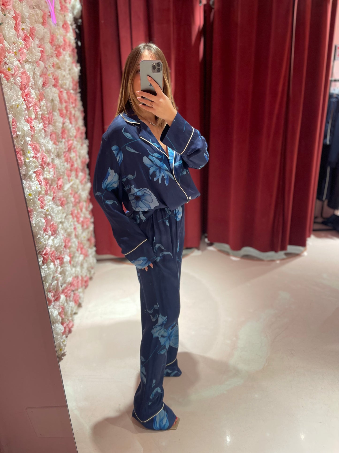 Rosie - Pantalone Dritto • Lotus Blu Mar de Margaritas