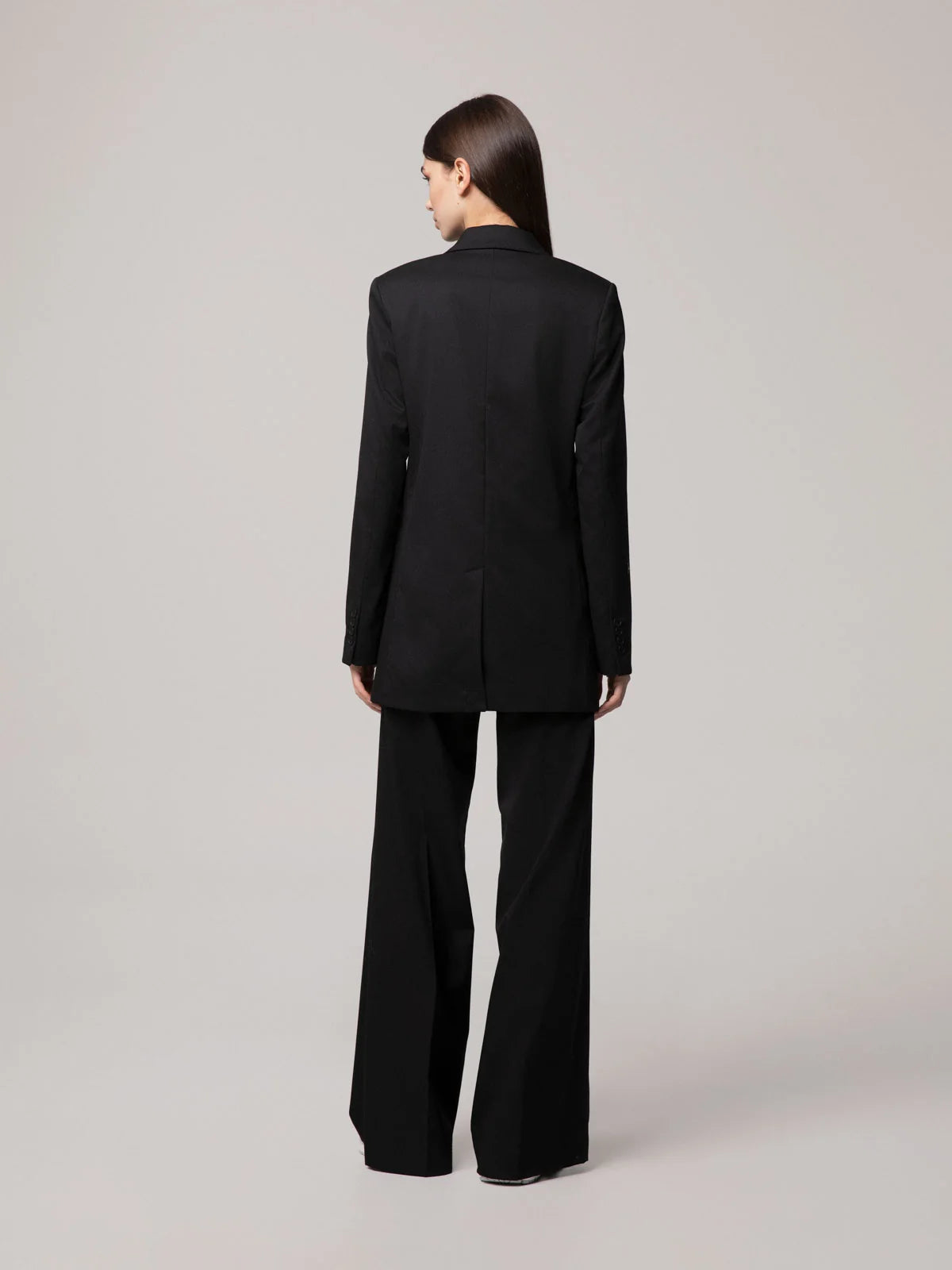 Pantalone flare in frescolana nero Hinnominate