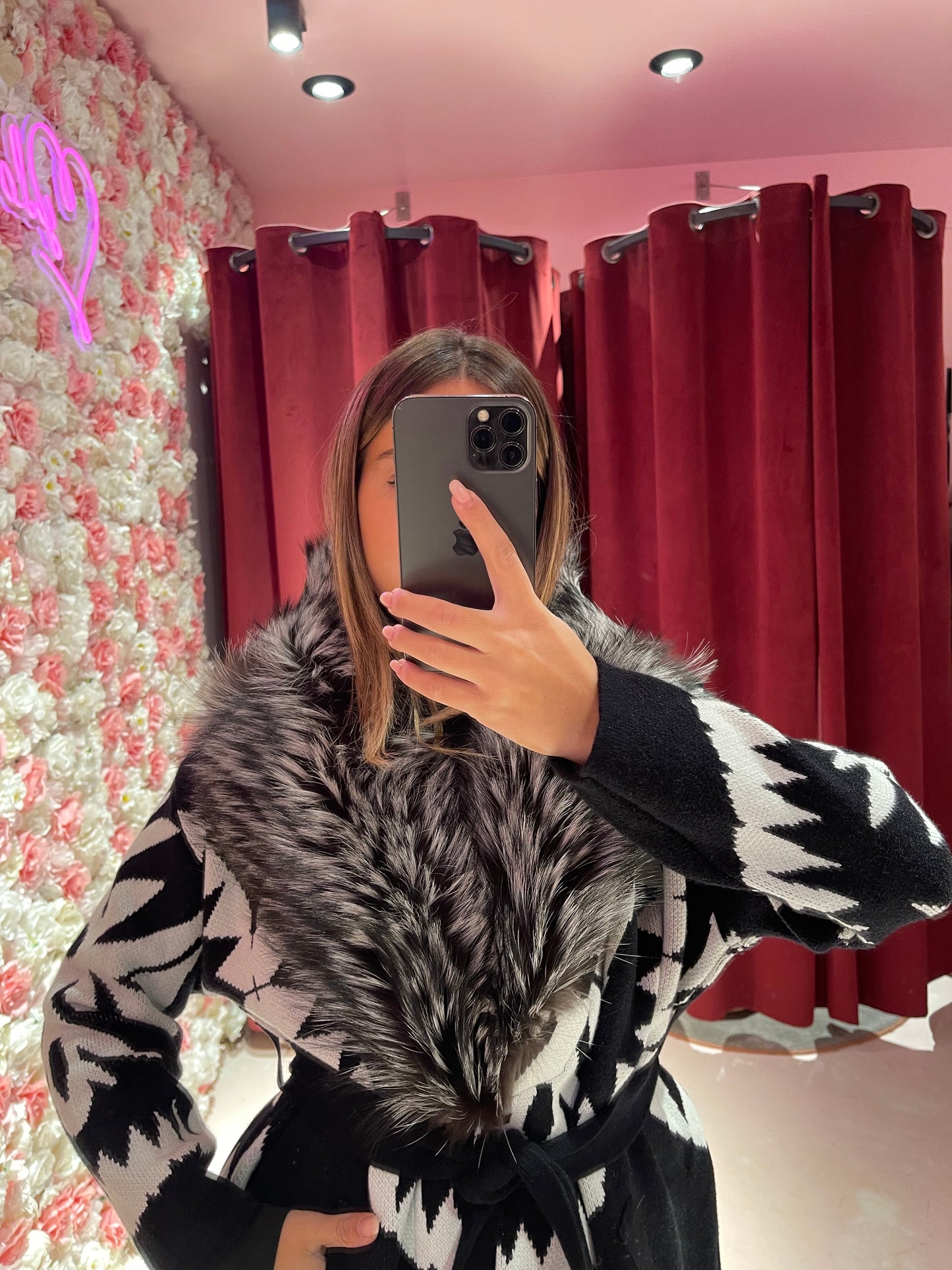 Capotto Cardigan pelo volpe yl