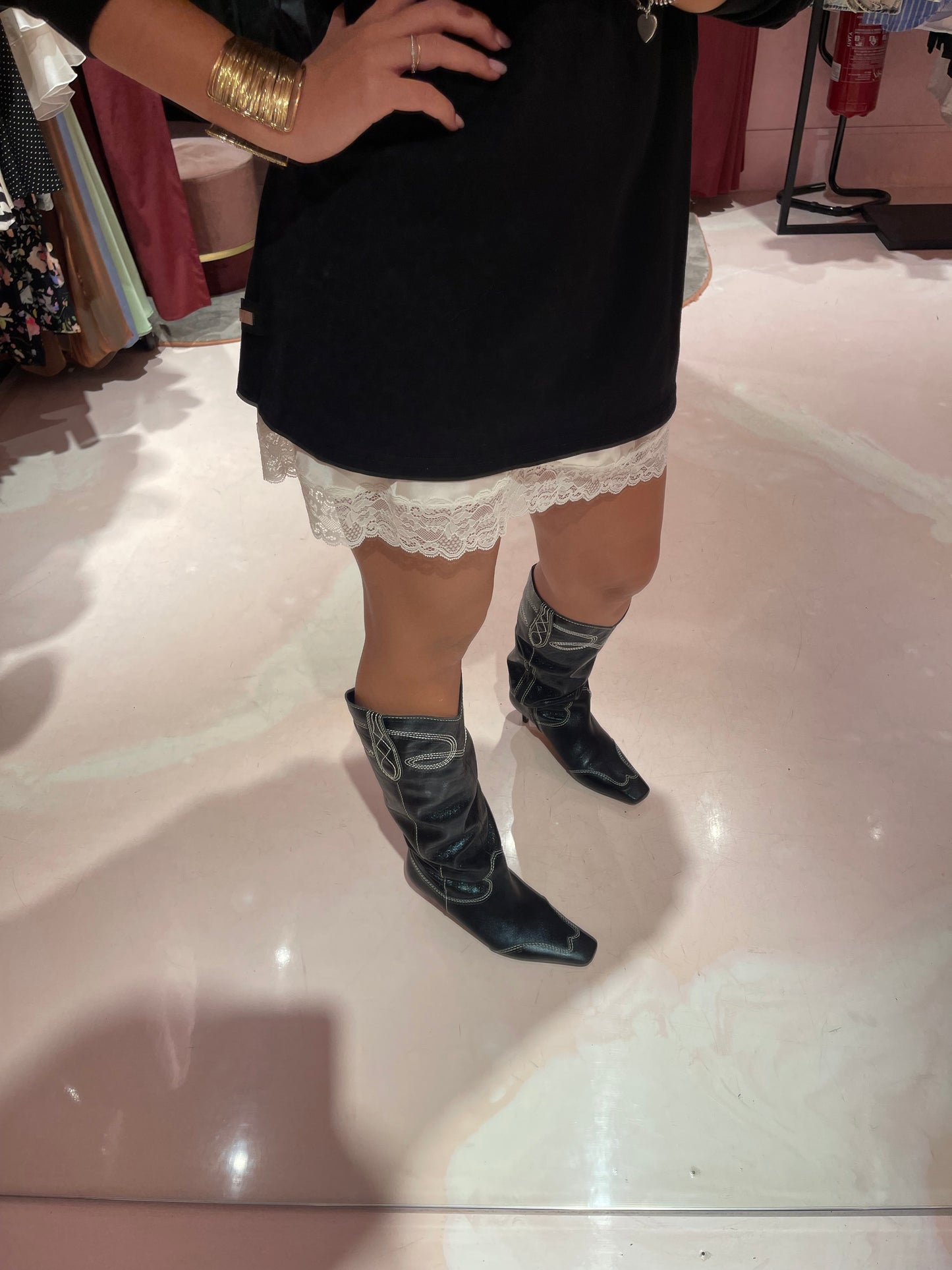 Stivale dettagli ricamo Werner