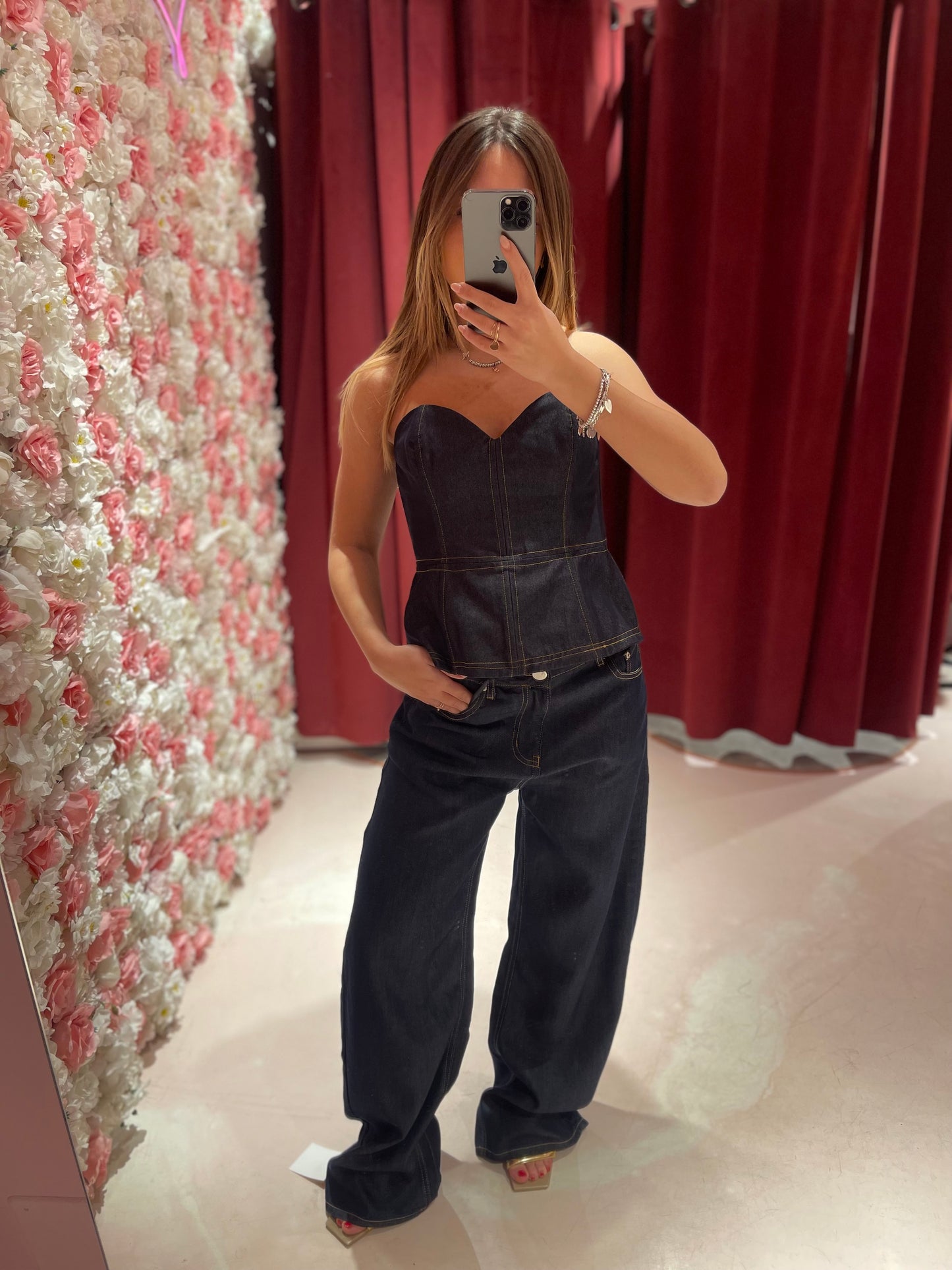 Denim palazzo scuro gl