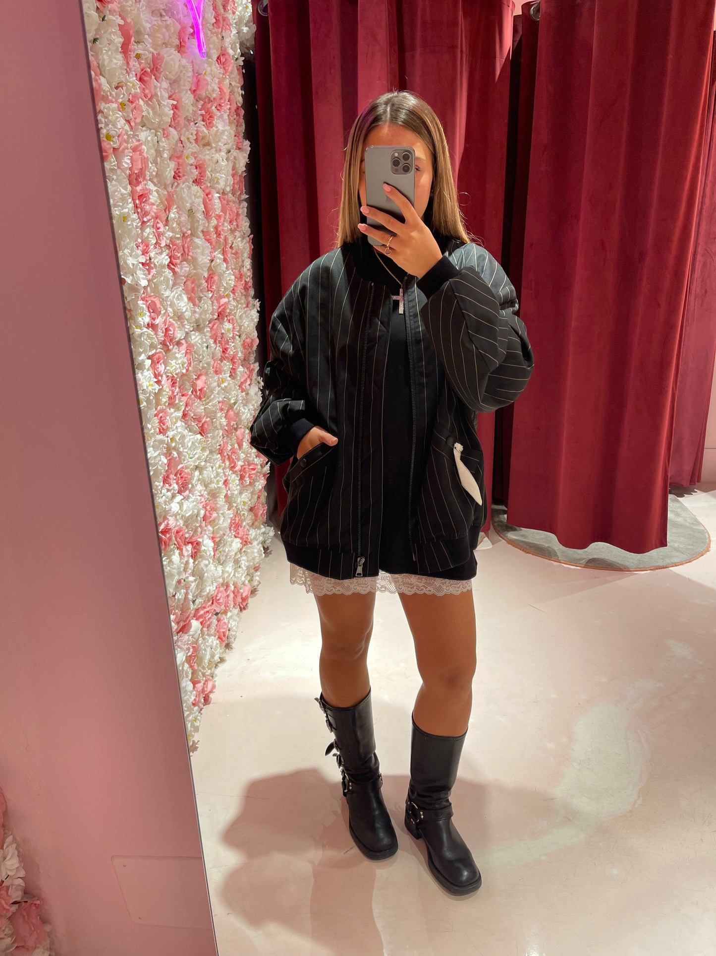 Raven - Bomber gessato Mar de Margaritas