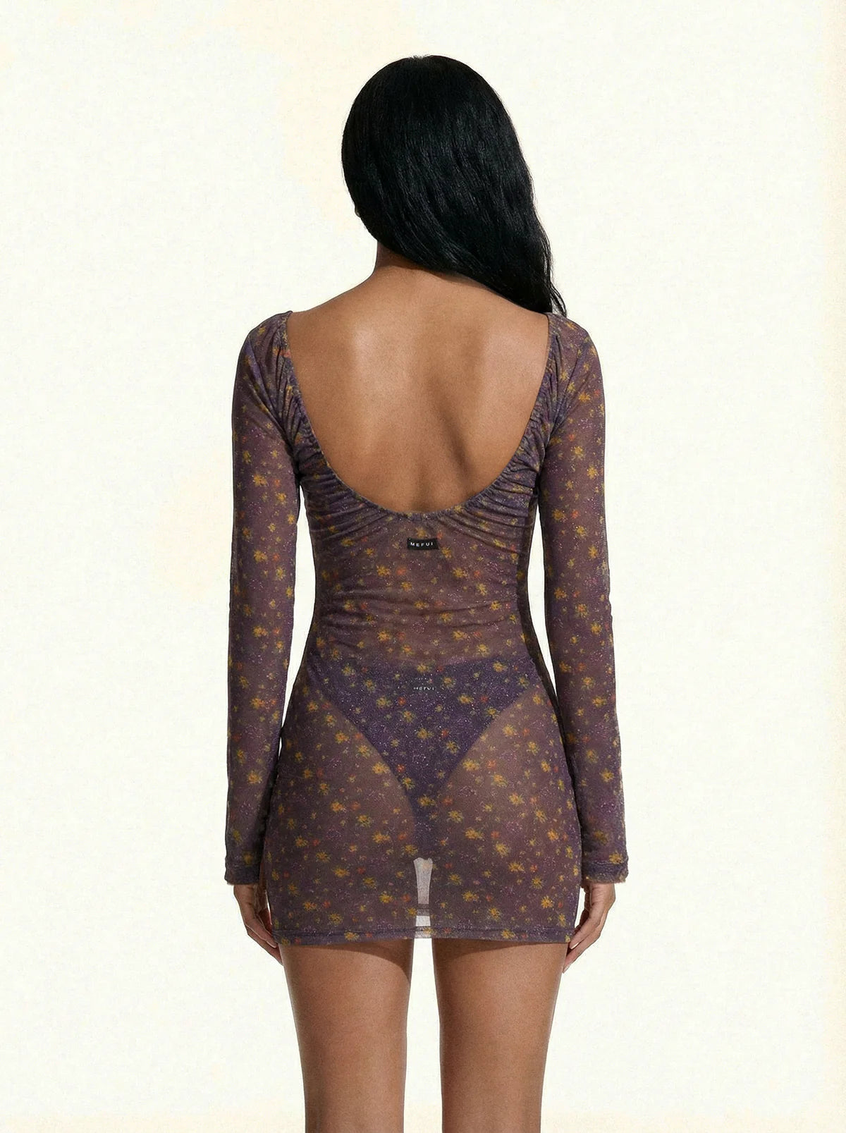 Vestito corto Donna Me fui Fiori viola