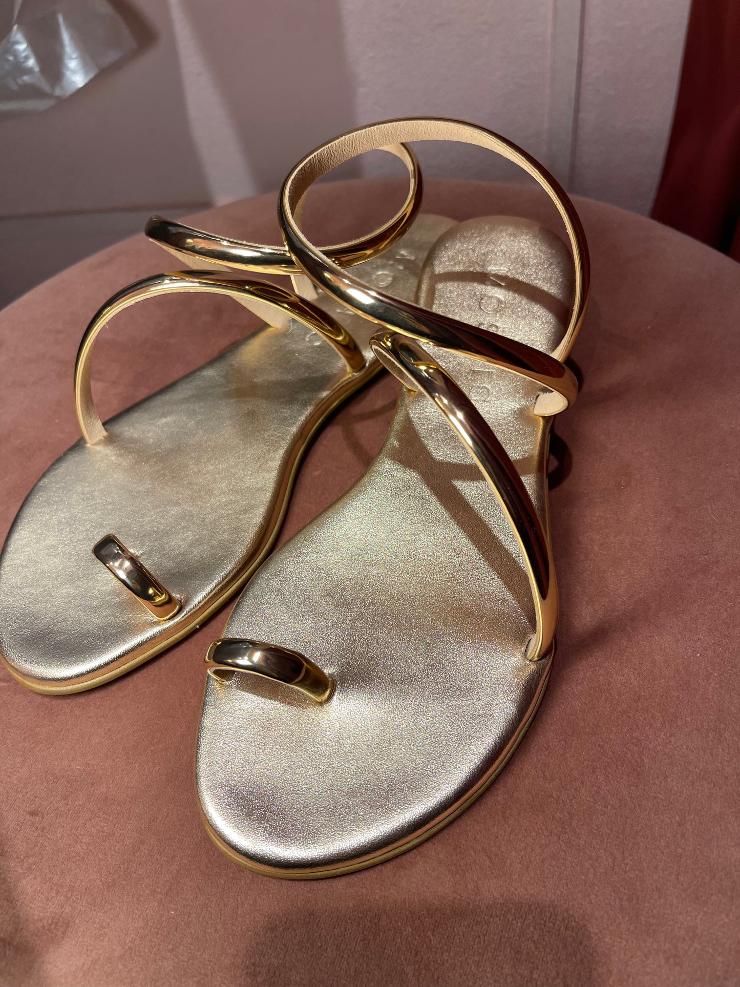 Sandalo Elena metallizzato Rose Gold