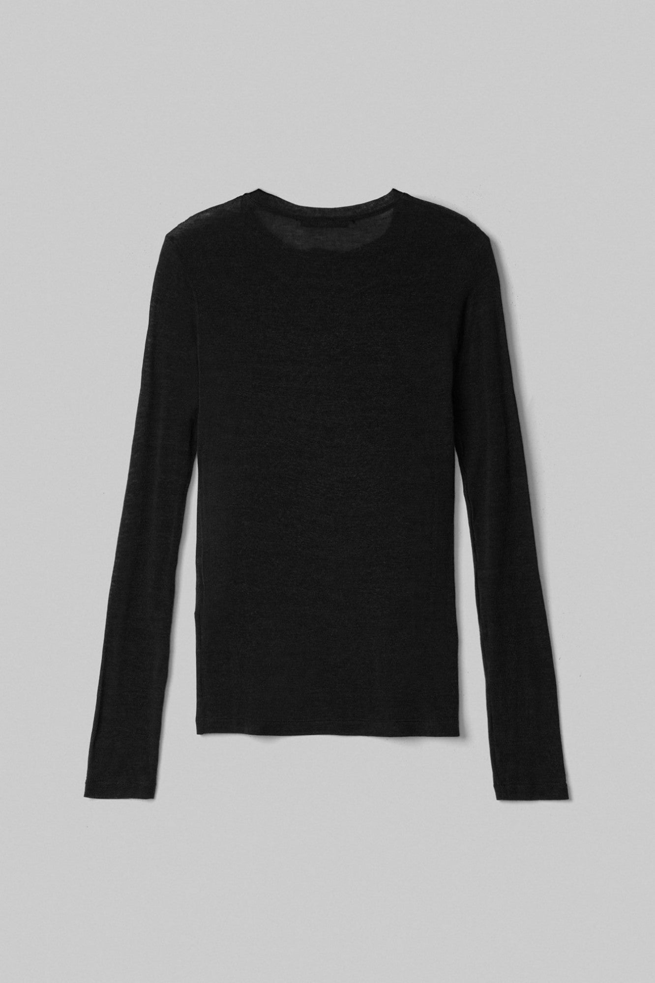 Luce - Maglia Girocollo Manica Lunga In Maglina • Nero Mar de Margaritas