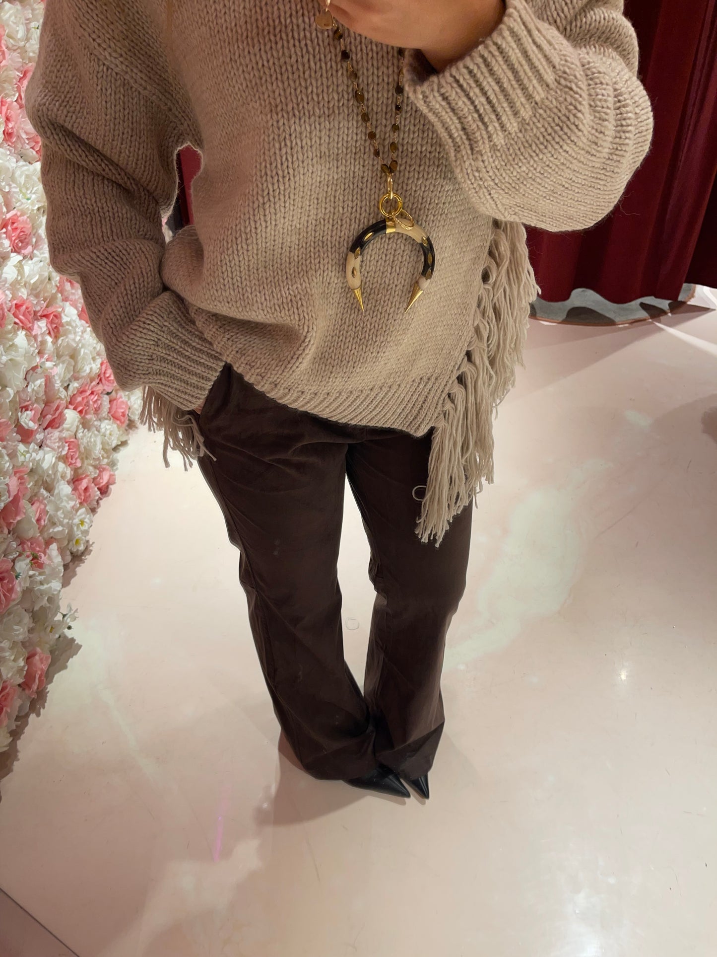 Pantalone scamosciato cioccolato gl