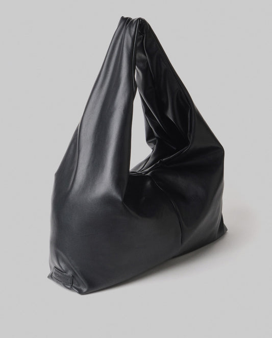 Borsa Grande In Ecopelle Con Etichetta E Placchetta In Metallo • Nero HINNOMINATE