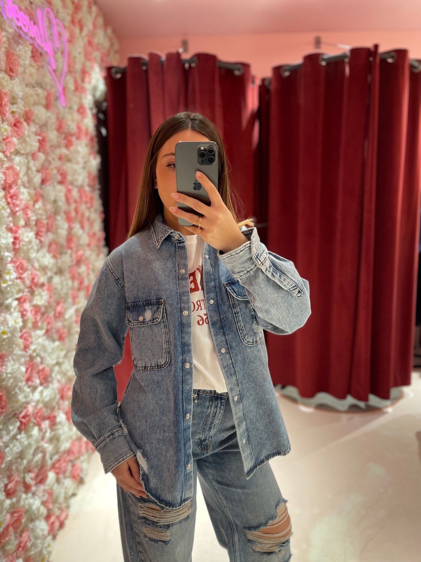 Camicia In Denim Con Rotture • Blu Chiaro HINNOMINATE