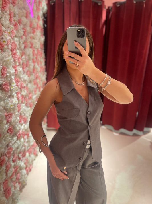Gilet Con Reverse • Grigio Melange HINNOMINATE