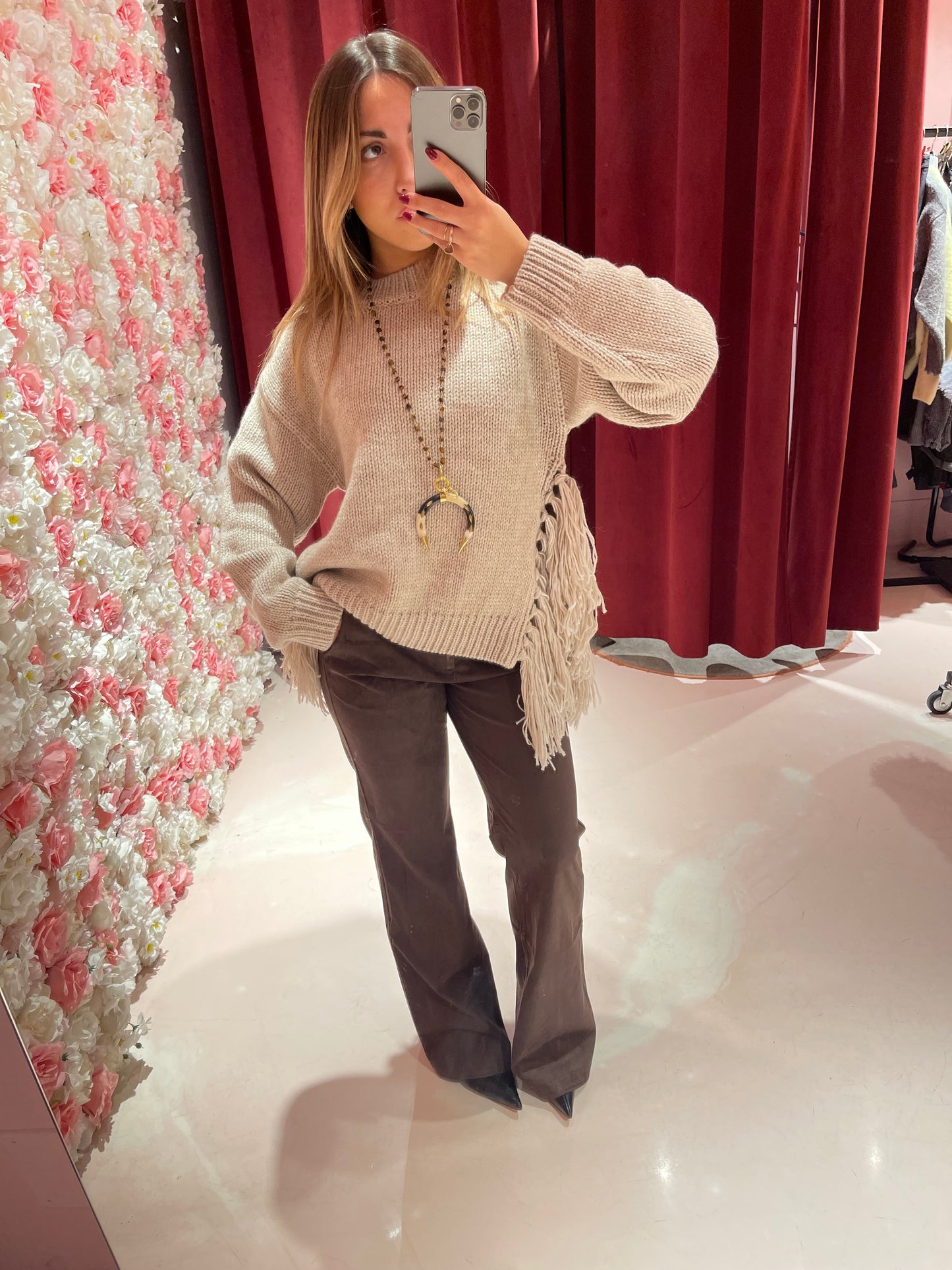 Pantalone scamosciato cioccolato gl