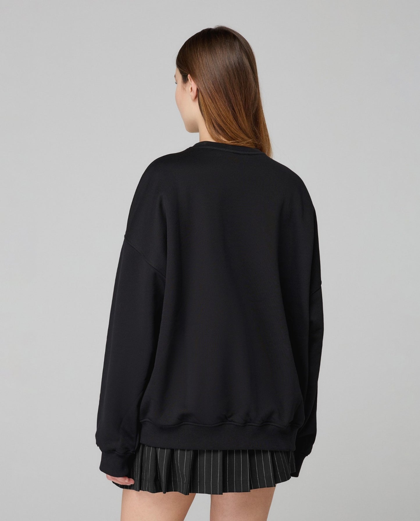 Felpa Paricollo Over College • Nera HINNOMINATE