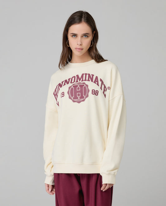 Felpa Paricollo Over College • Panna HINNOMINATE