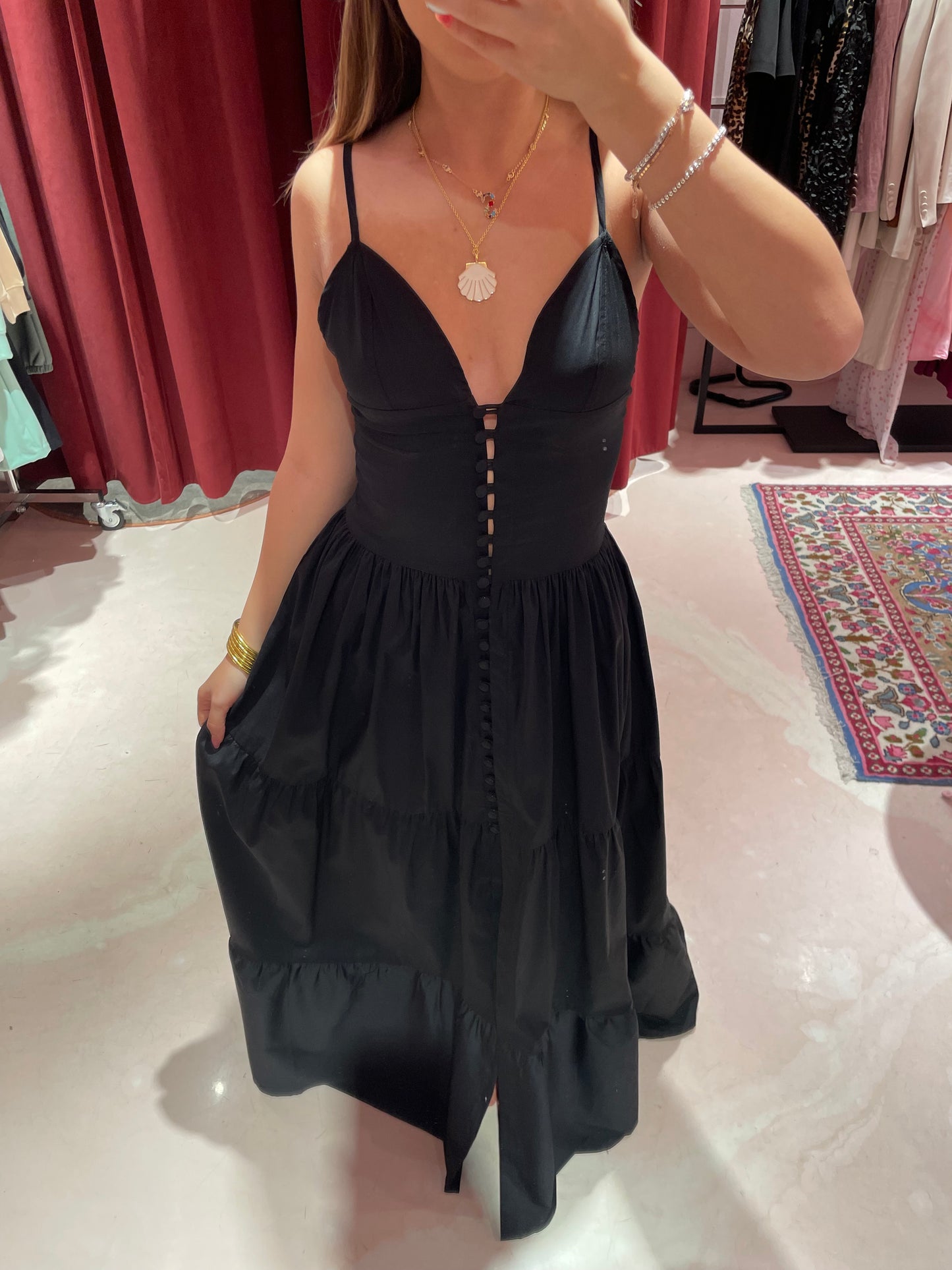 Abito lungo con bottoncini Me Fui