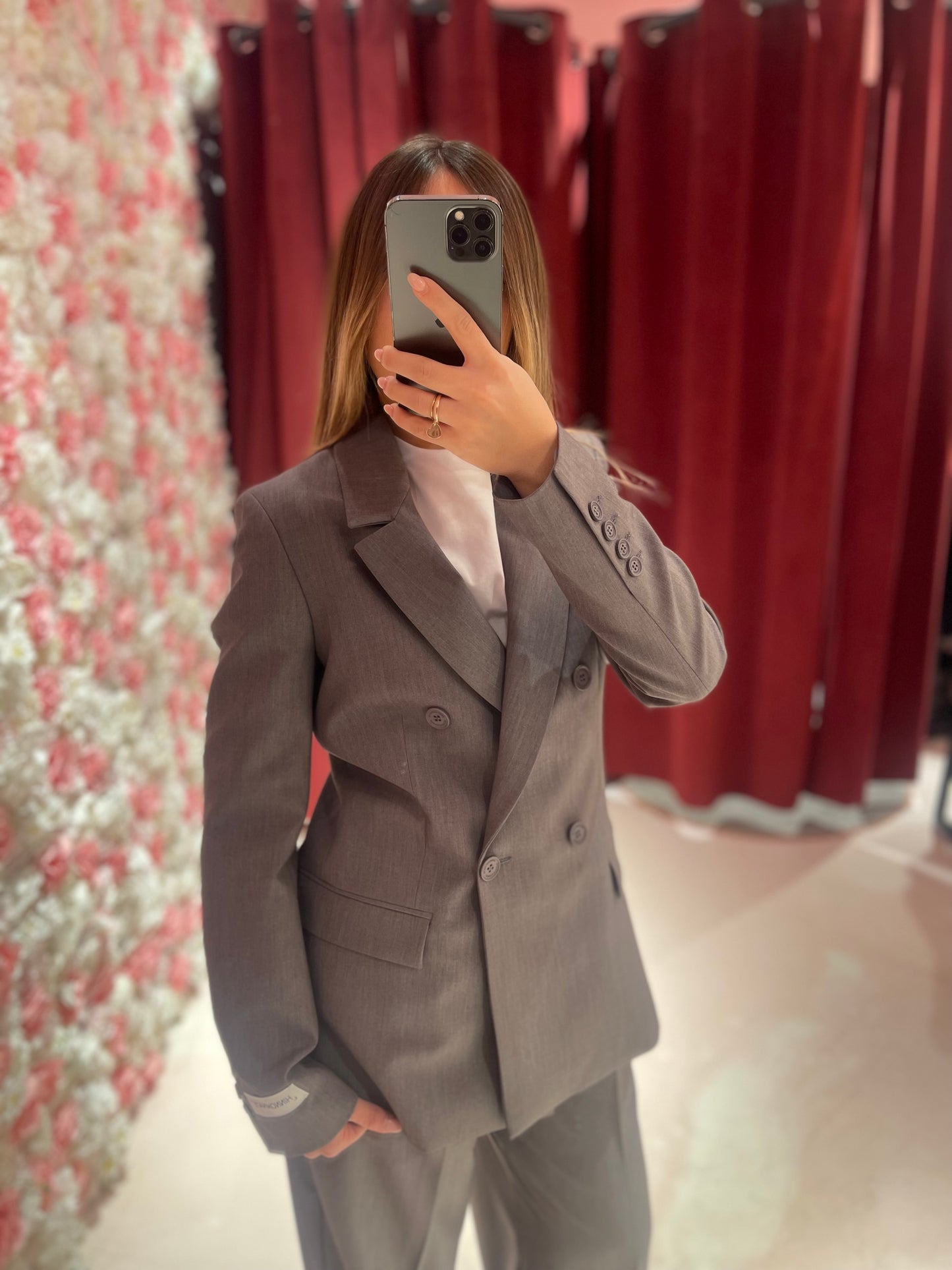 Giacca Doppiopetto Con Spalline • Grigio HINNOMINATE