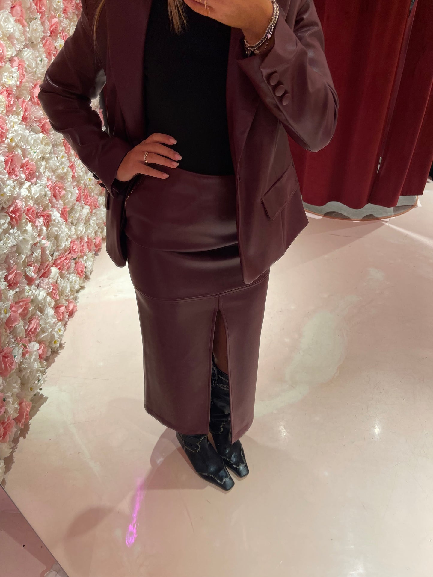 Longuette spacco eco bordeaux Dramee