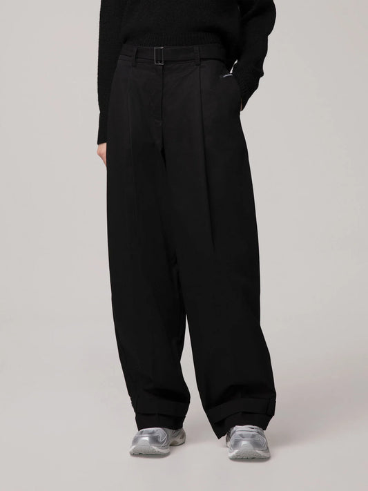 Pantalone in cotone con cinturino nero Hinnominate