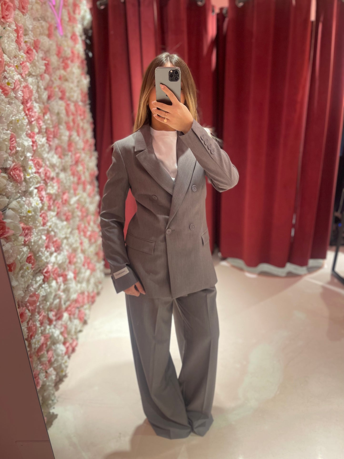 Giacca Doppiopetto Con Spalline • Grigio HINNOMINATE