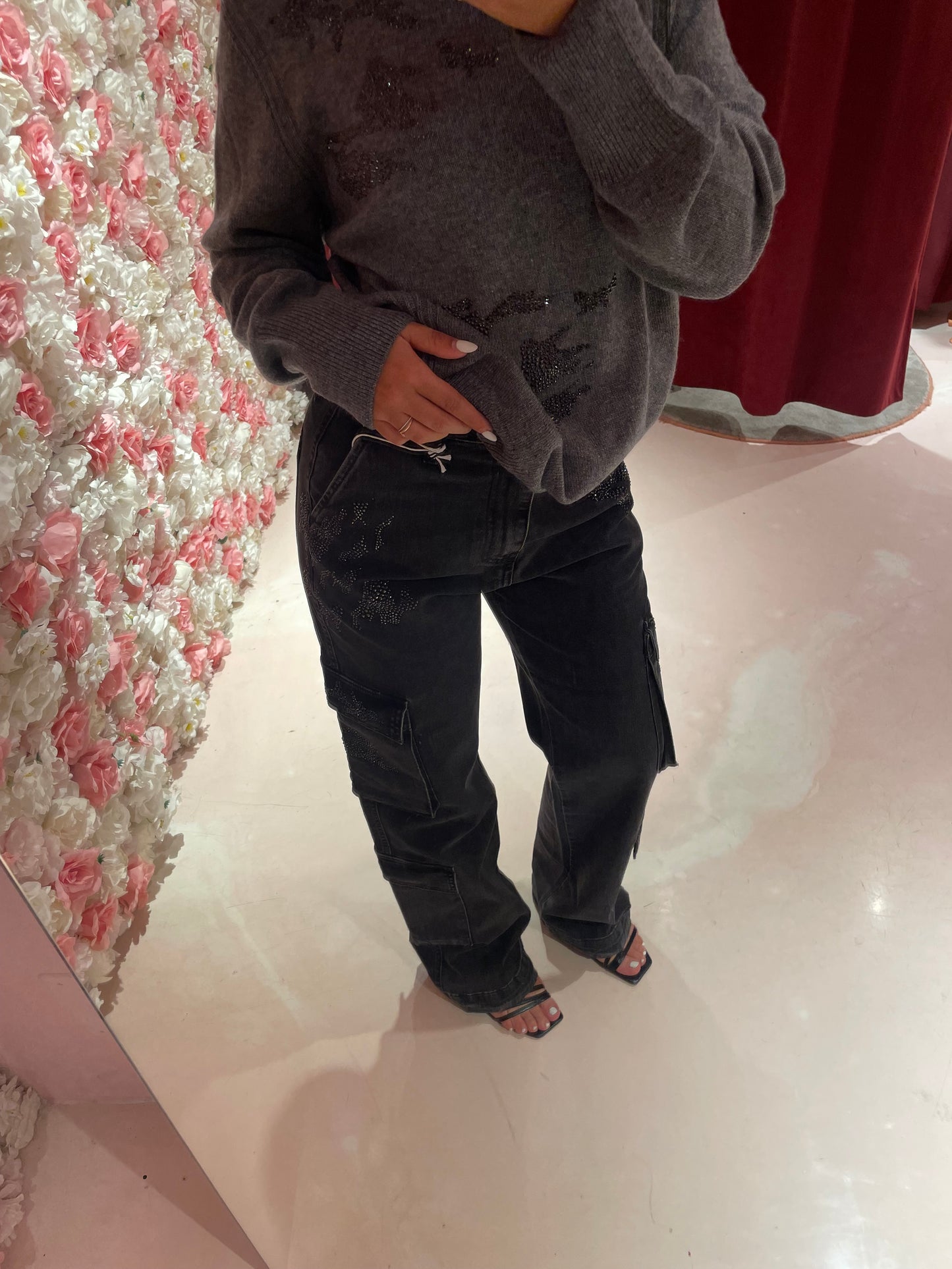 JEANS CARGO STRASS ODI ET AMO