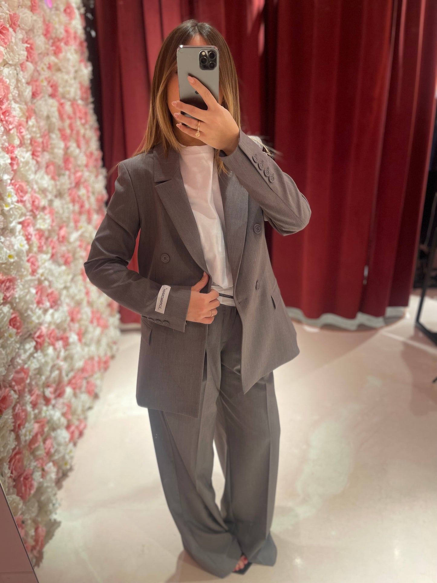 Giacca Doppiopetto Con Spalline • Grigio HINNOMINATE