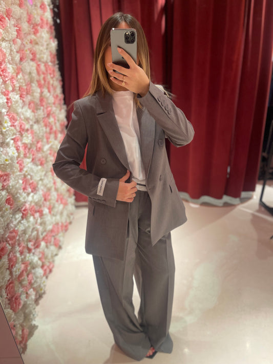 Giacca Doppiopetto Con Spalline • Grigio HINNOMINATE