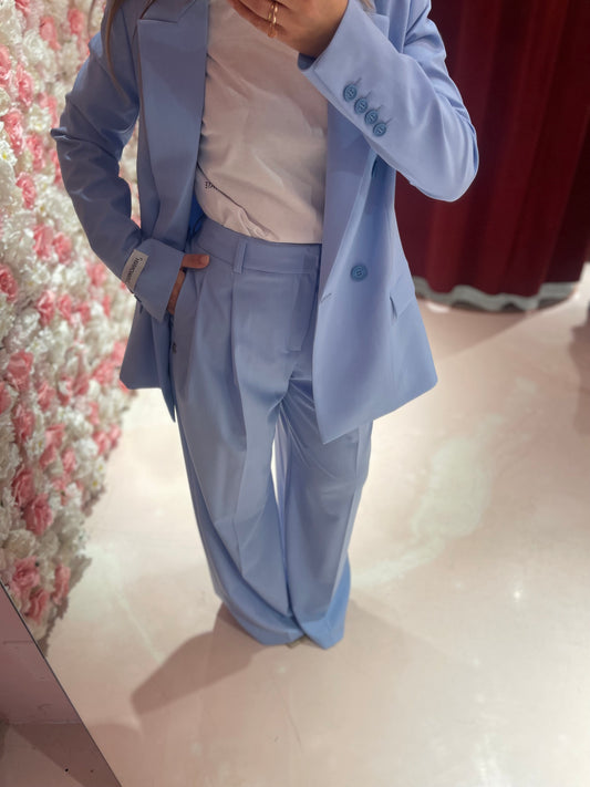 Pantalone Over Con Pences • Azzurro Pastello HINNOMINATE