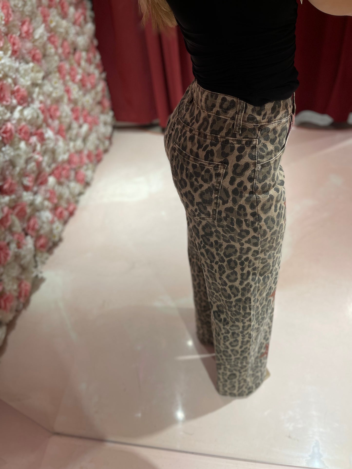Denim Leo con stelle catena rimovibile