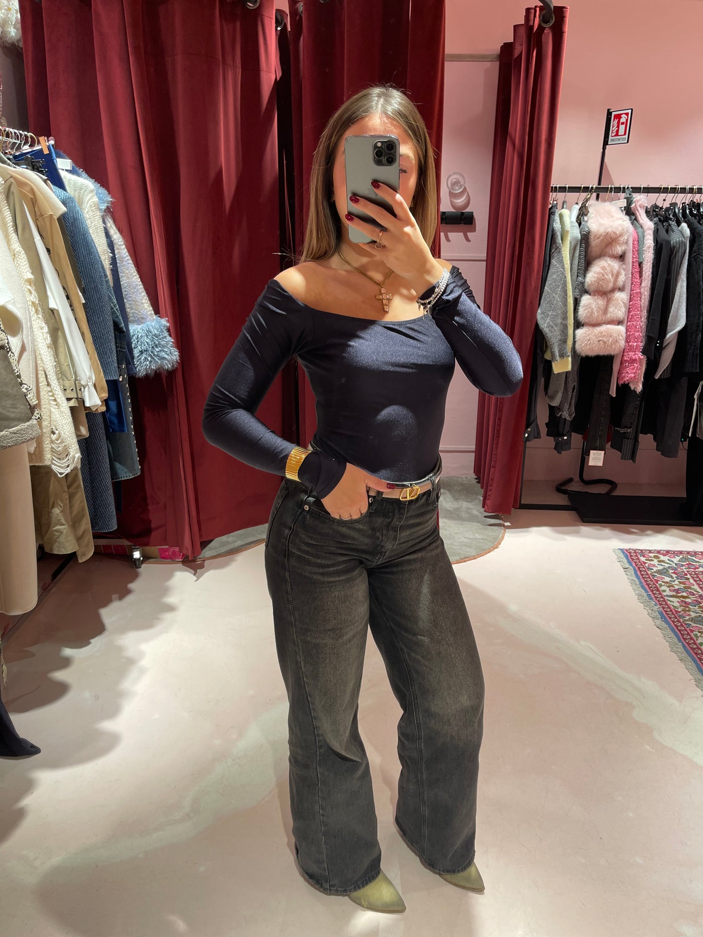 Body nero scollo squadrato in lycra Matinee