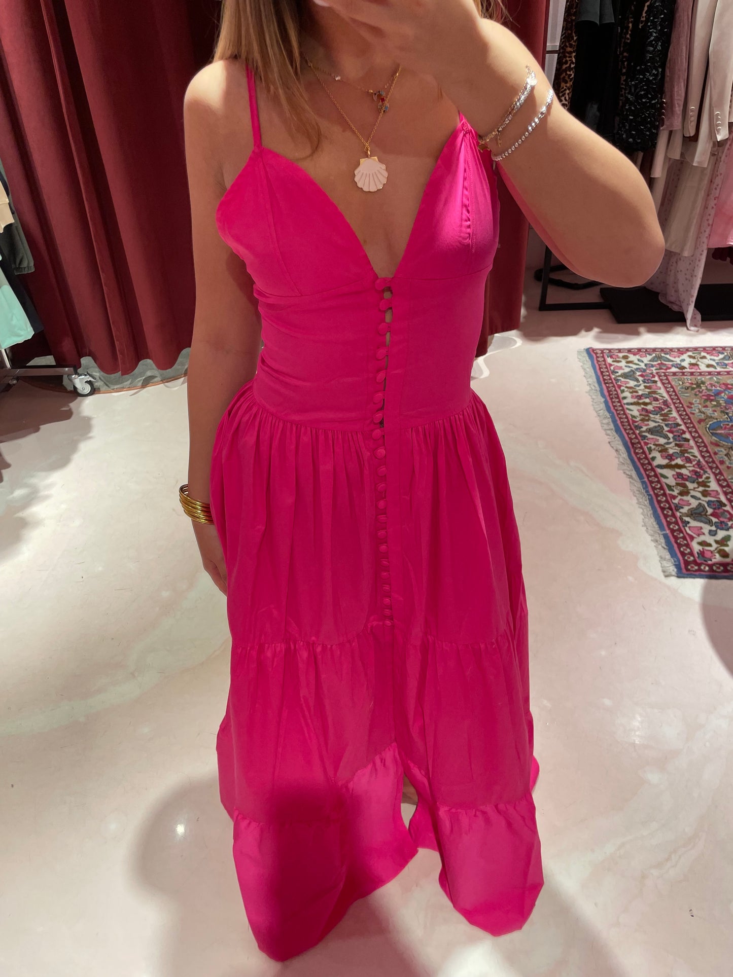 Abito lungo con bottoncini Me Fui