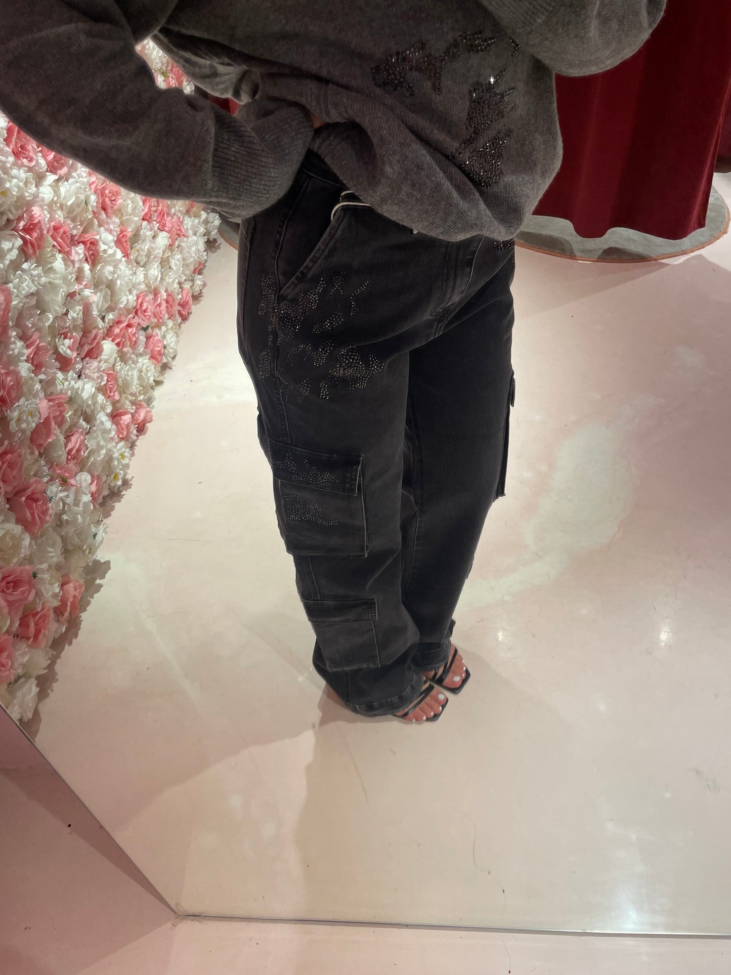 JEANS CARGO STRASS ODI ET AMO