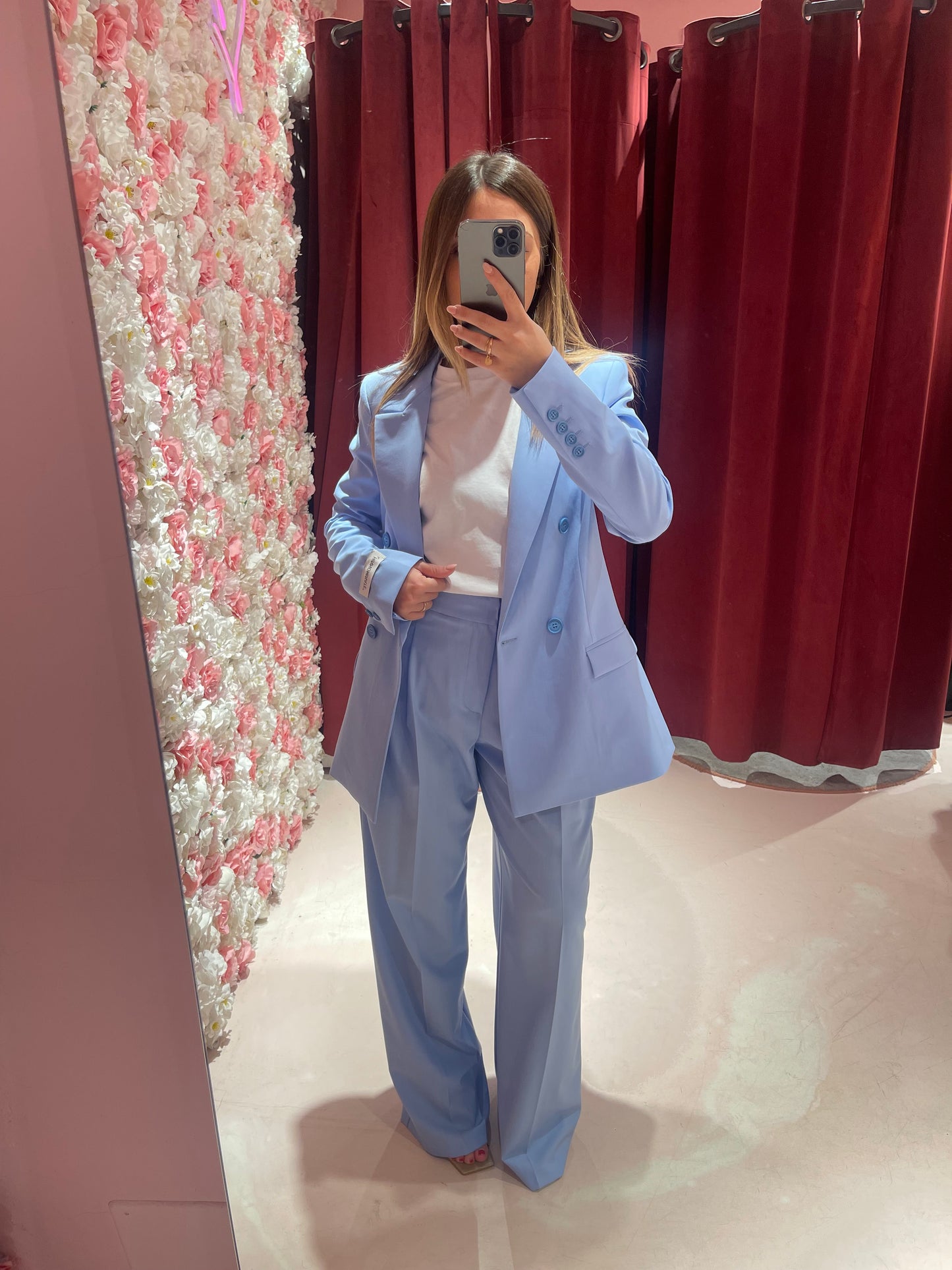 Giacca Doppiopetto Con Spalline • Azzurro Pastello HINNOMINATE