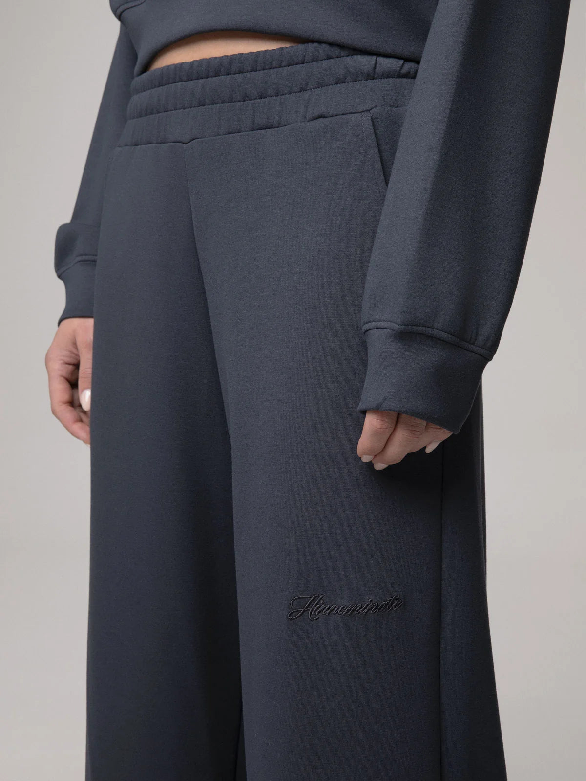 Pantalone a palazzo in viscosa ferro Hinnominate