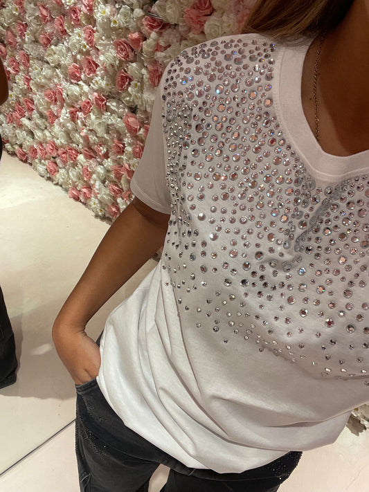 T-SHIRT REGULAR APPL. STRASS ODI ET AMO