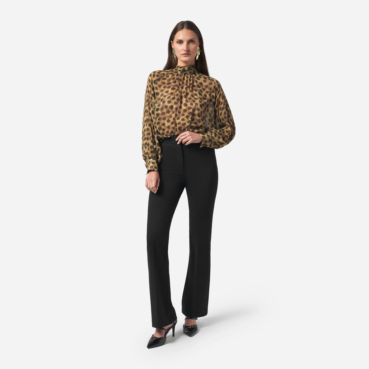 PANTALONE FLARE POINT NERO SILENCE LIMITED