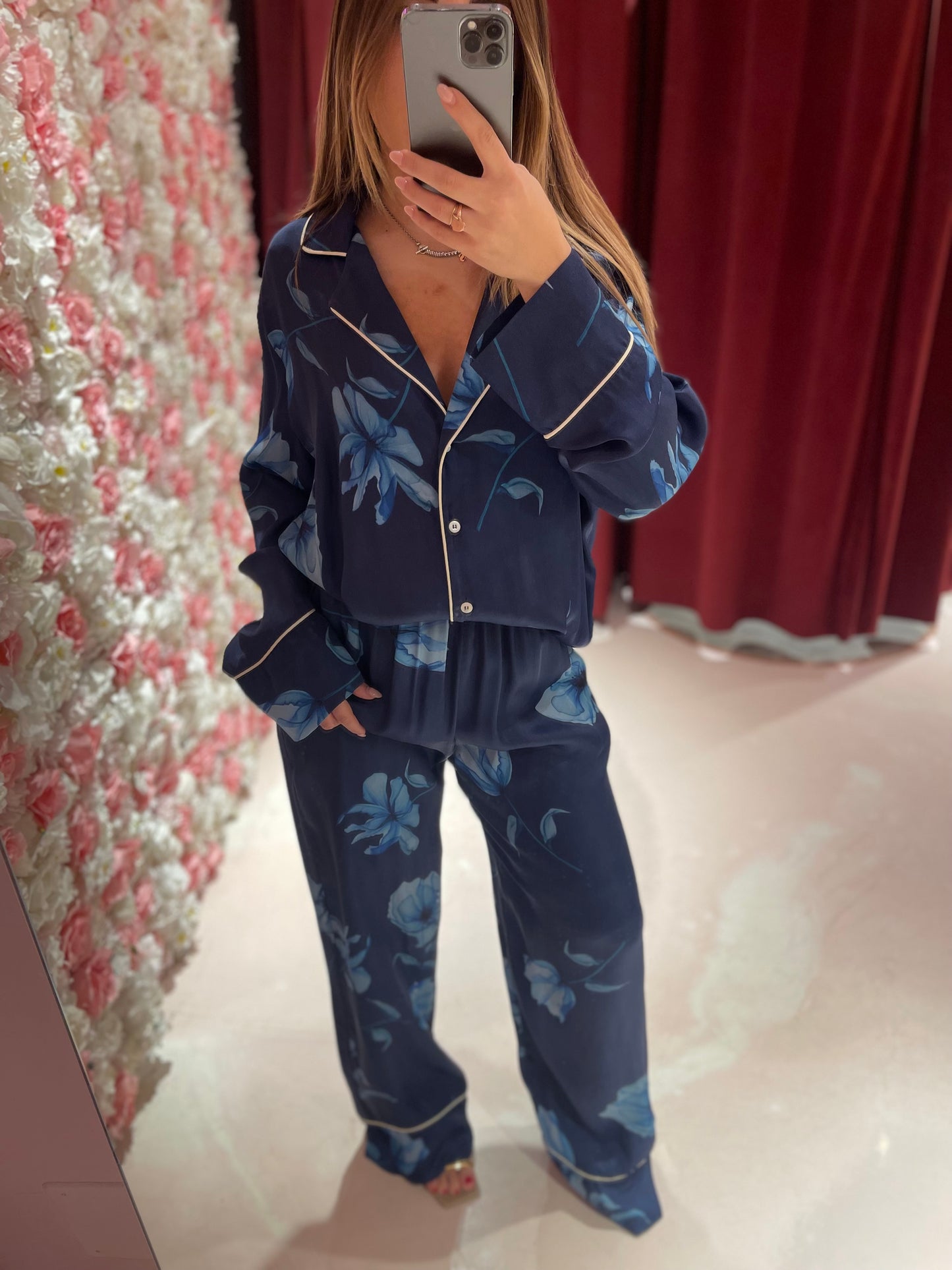 Rosie - Pantalone Dritto • Lotus Blu Mar de Margaritas