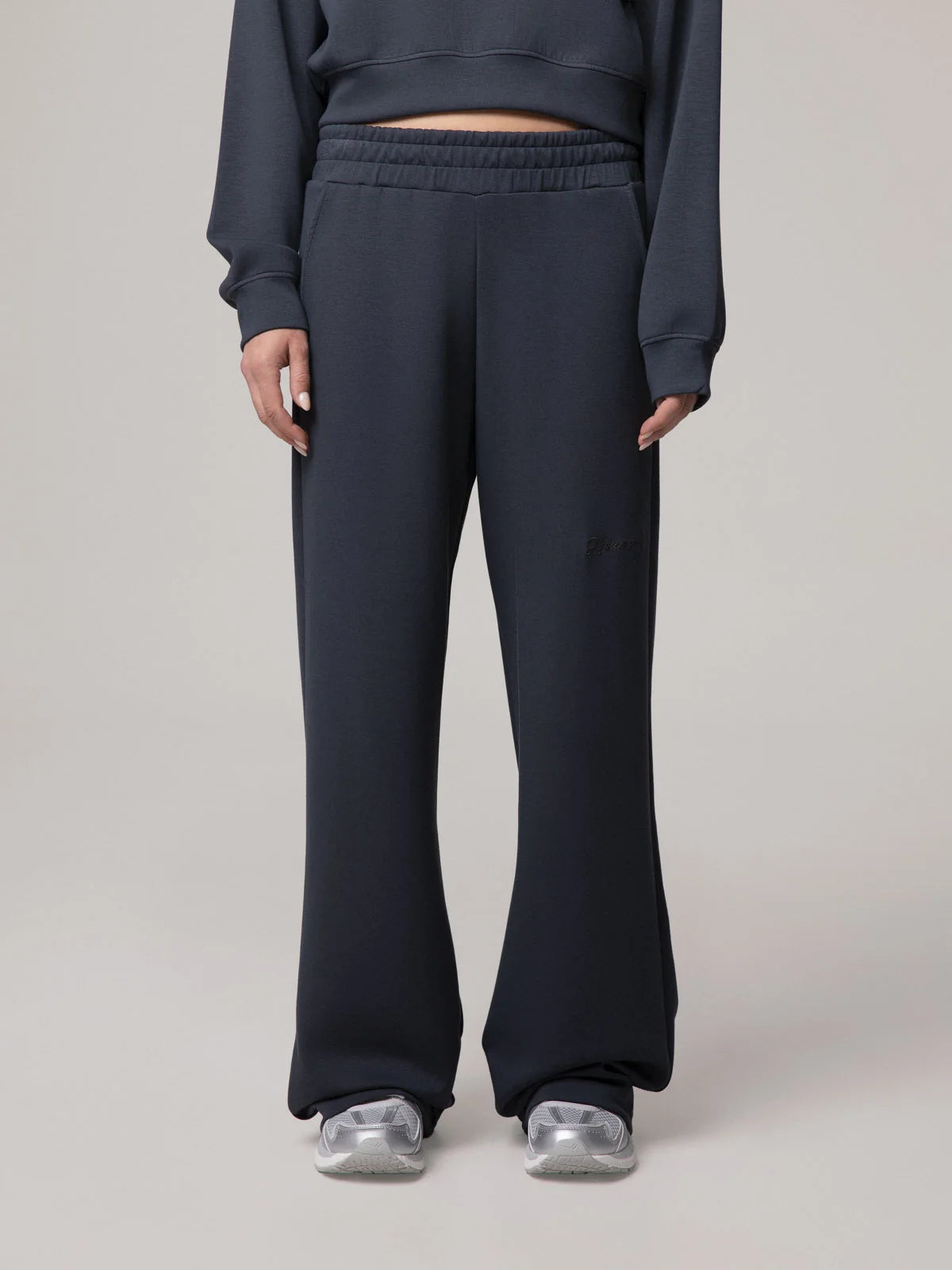 Pantalone a palazzo in viscosa ferro Hinnominate