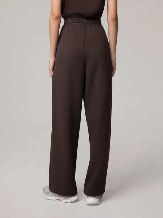 Pantalone in viscosa con nervature cioccolato Hinnominate