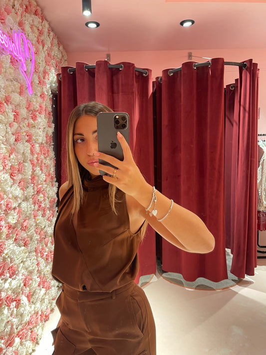 Top satin brown silence limited