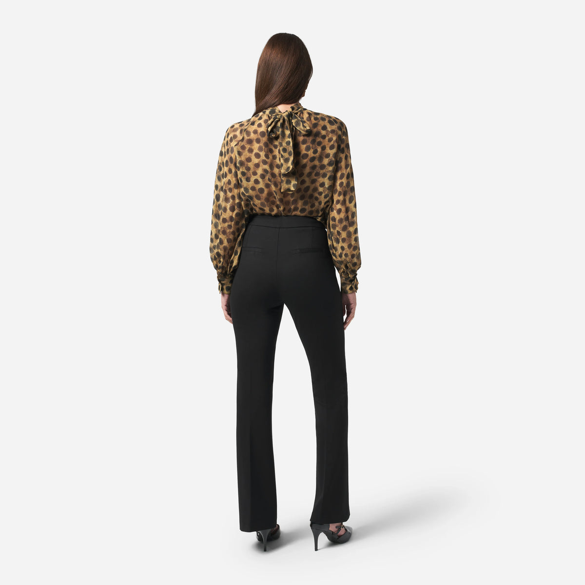 PANTALONE FLARE POINT NERO SILENCE LIMITED