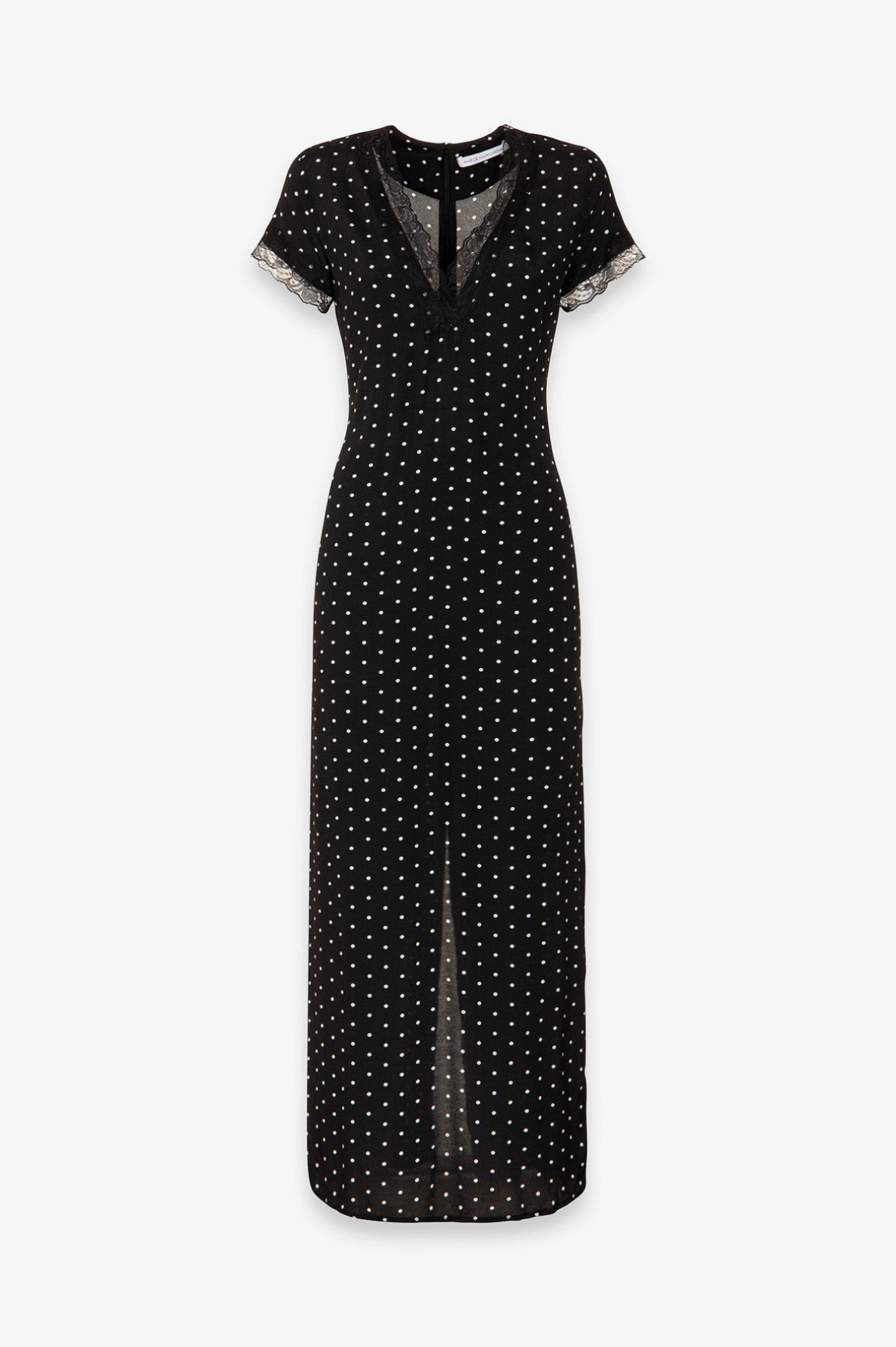 Raya - Abito Midi In Crepe Con Inserti In Pizzo • Petitpois Nero Mar de Margaritas