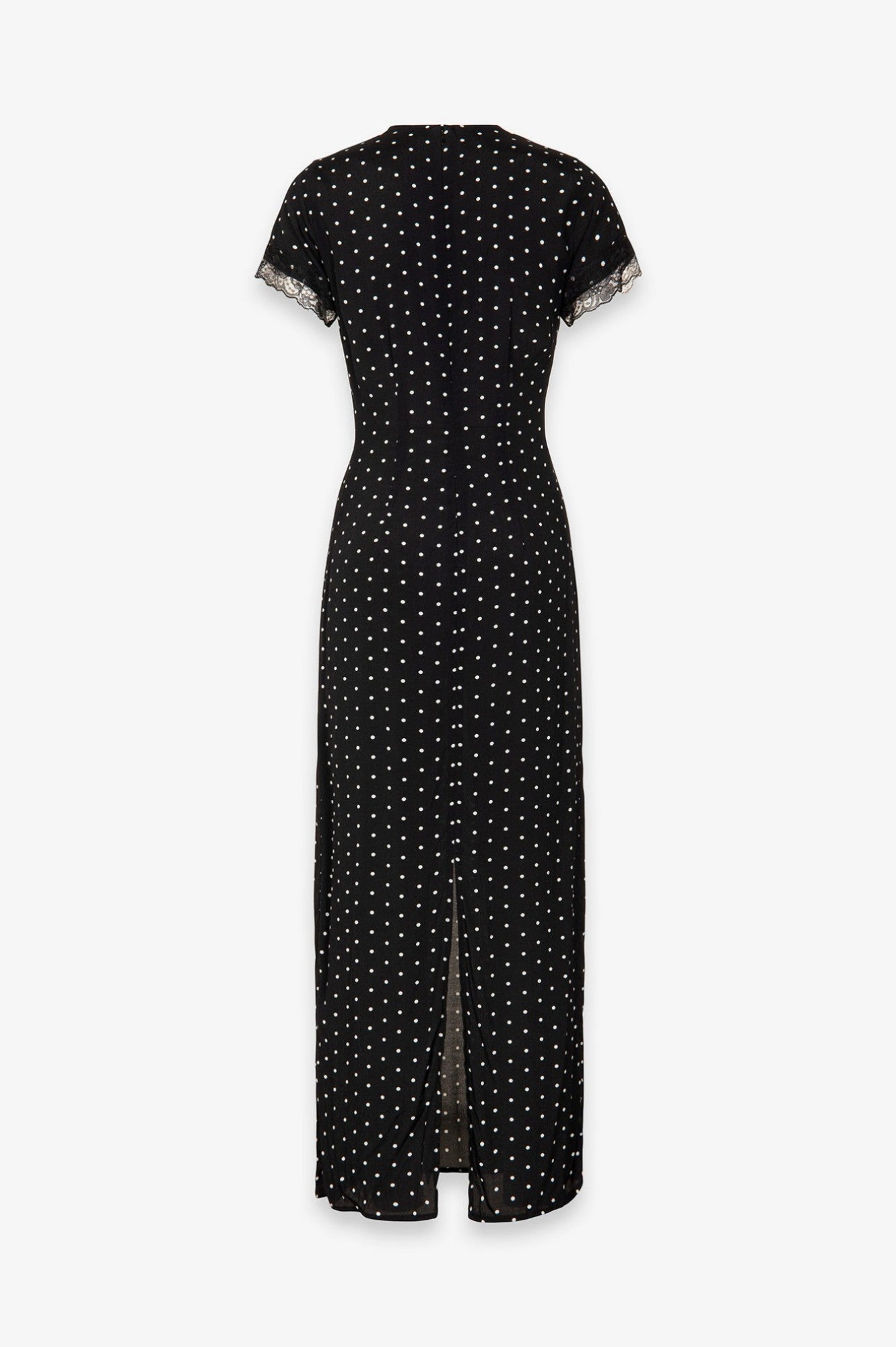Raya - Abito Midi In Crepe Con Inserti In Pizzo • Petitpois Nero Mar de Margaritas