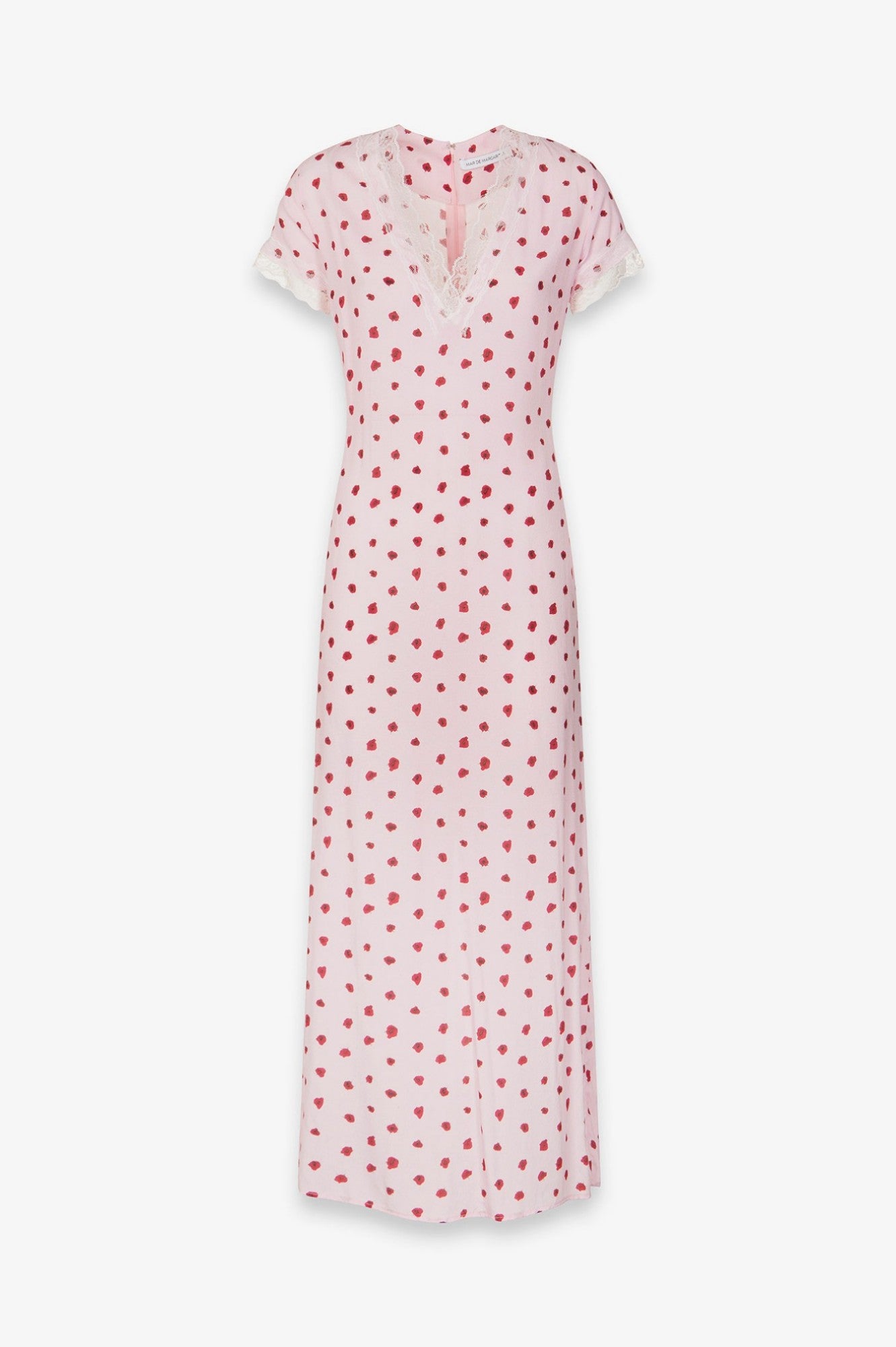 Raya - Abito Midi In Crepe Con Inserti In Pizzo • Rose Rosa Mar de Margaritas