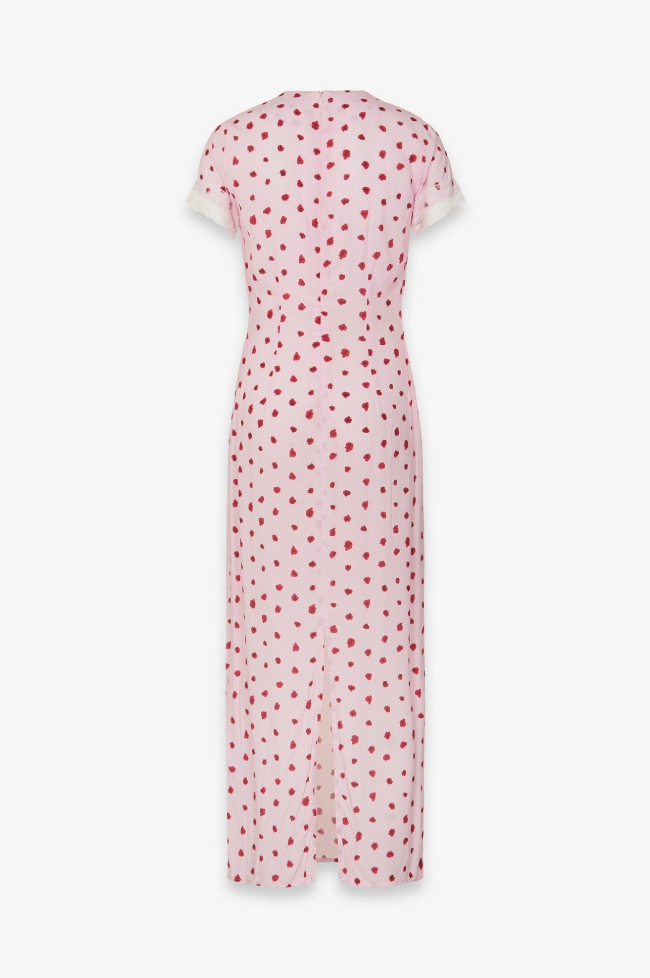 Raya - Abito Midi In Crepe Con Inserti In Pizzo • Rose Rosa Mar de Margaritas