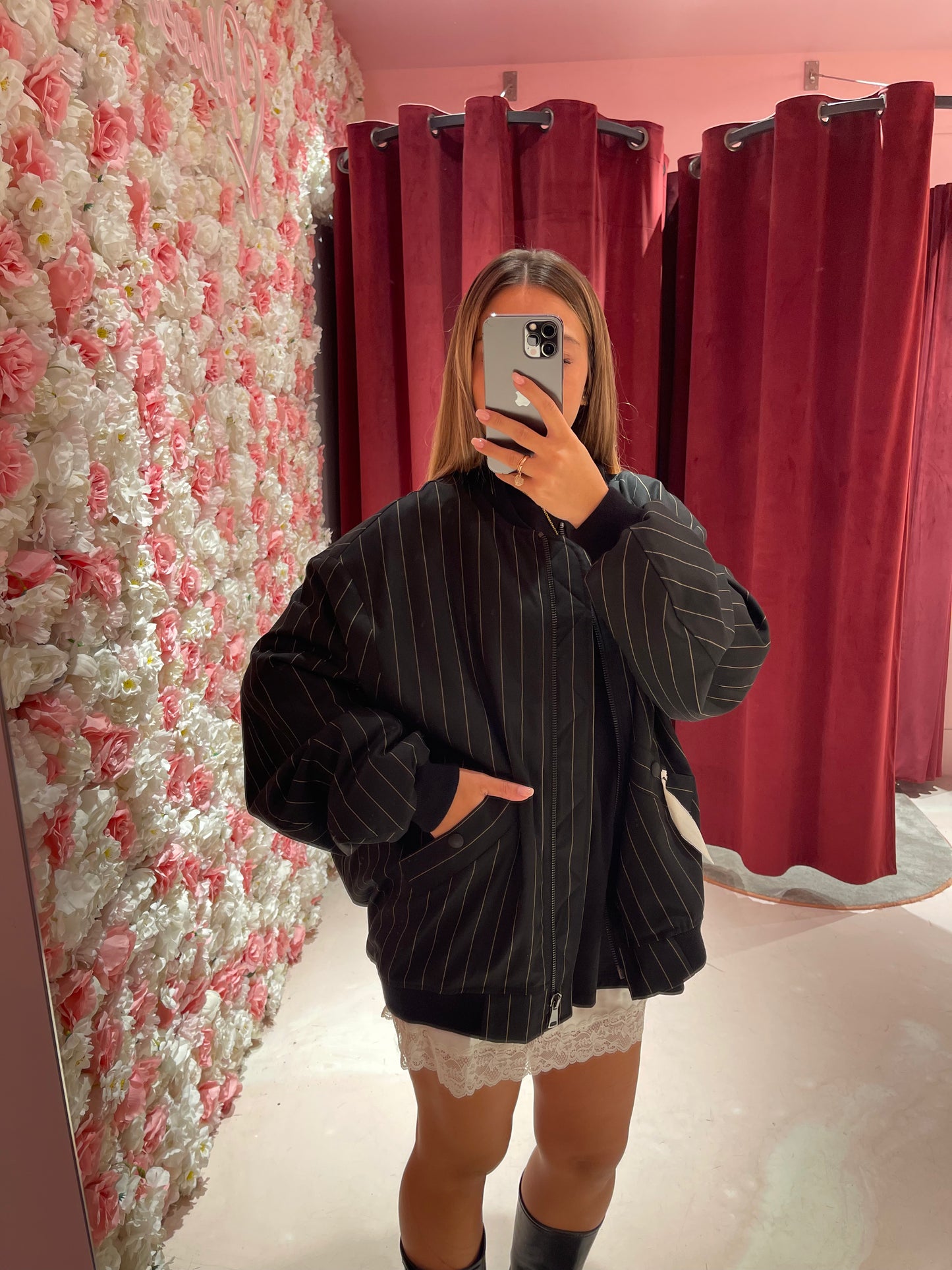 Raven - Bomber gessato Mar de Margaritas