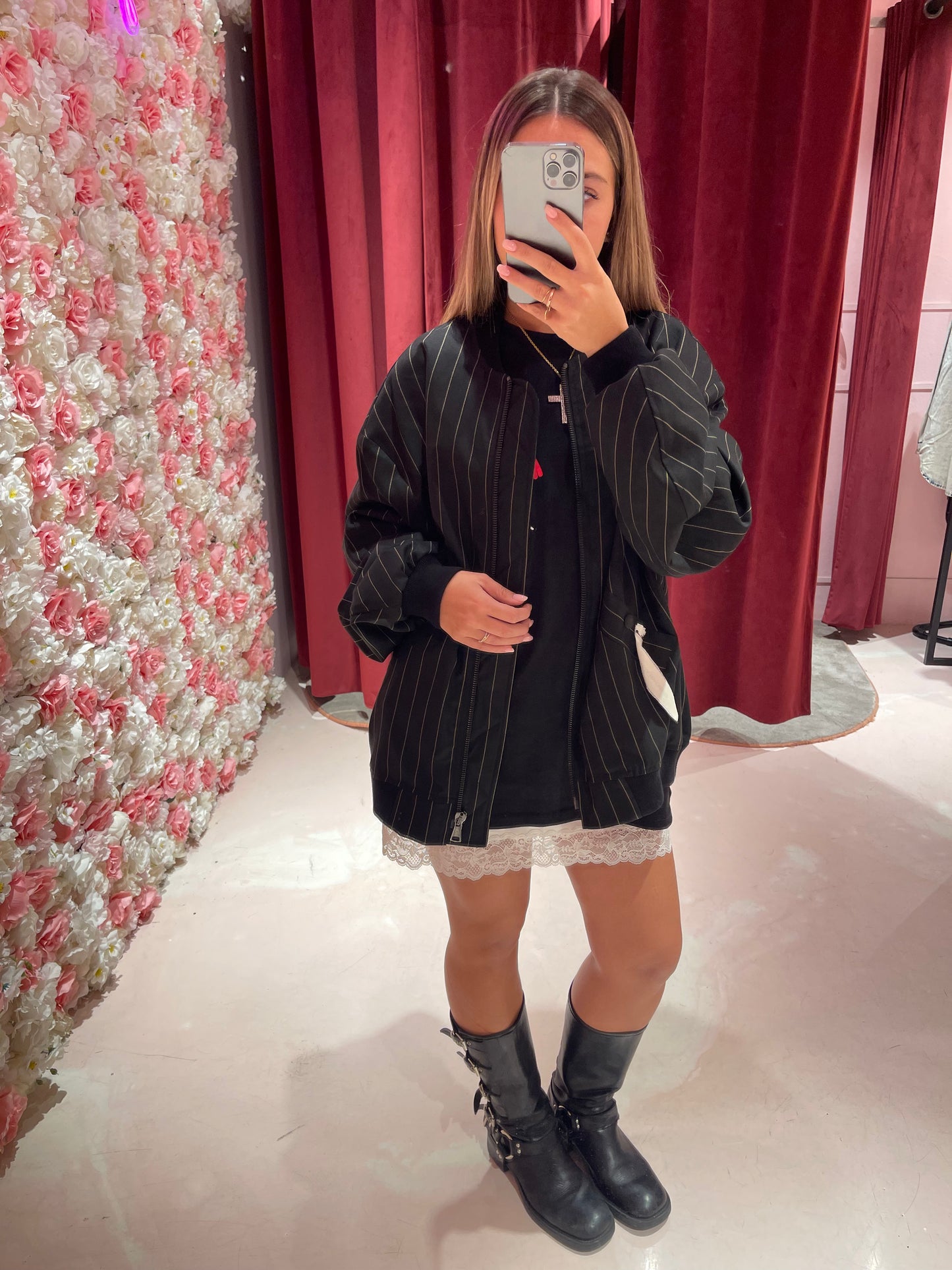 Raven - Bomber gessato Mar de Margaritas