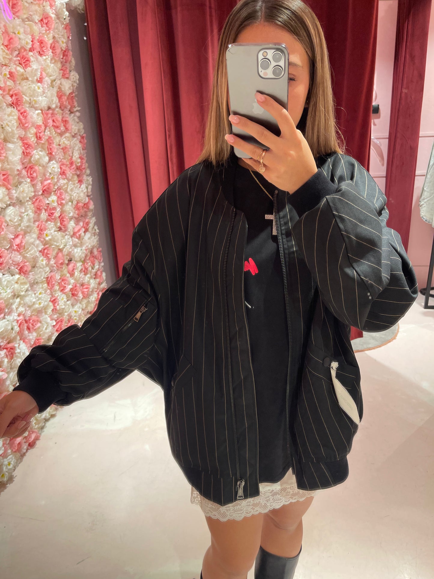 Raven - Bomber gessato Mar de Margaritas