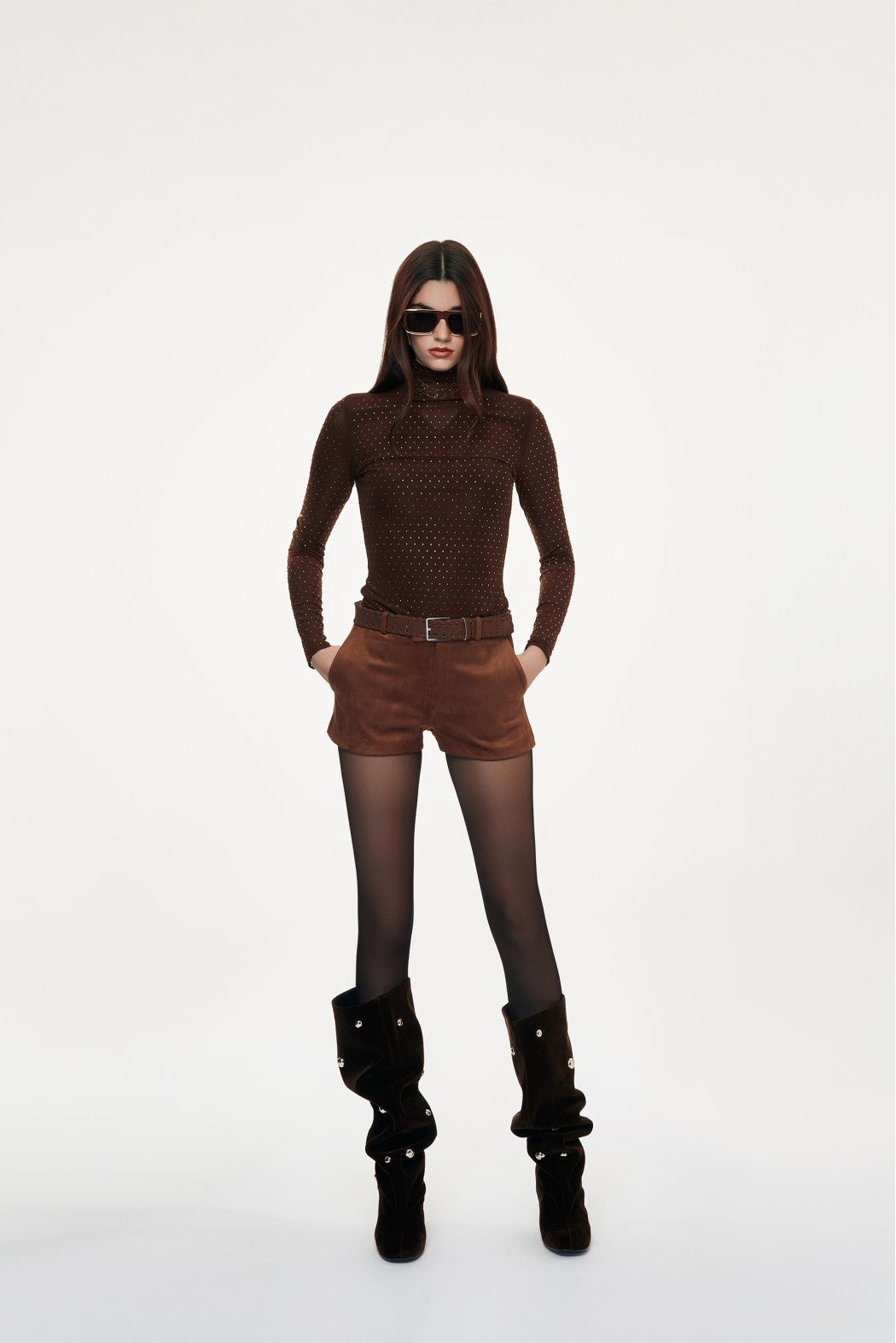 Maglietta trasparenza strass Pagani cioccolato Odi Odi