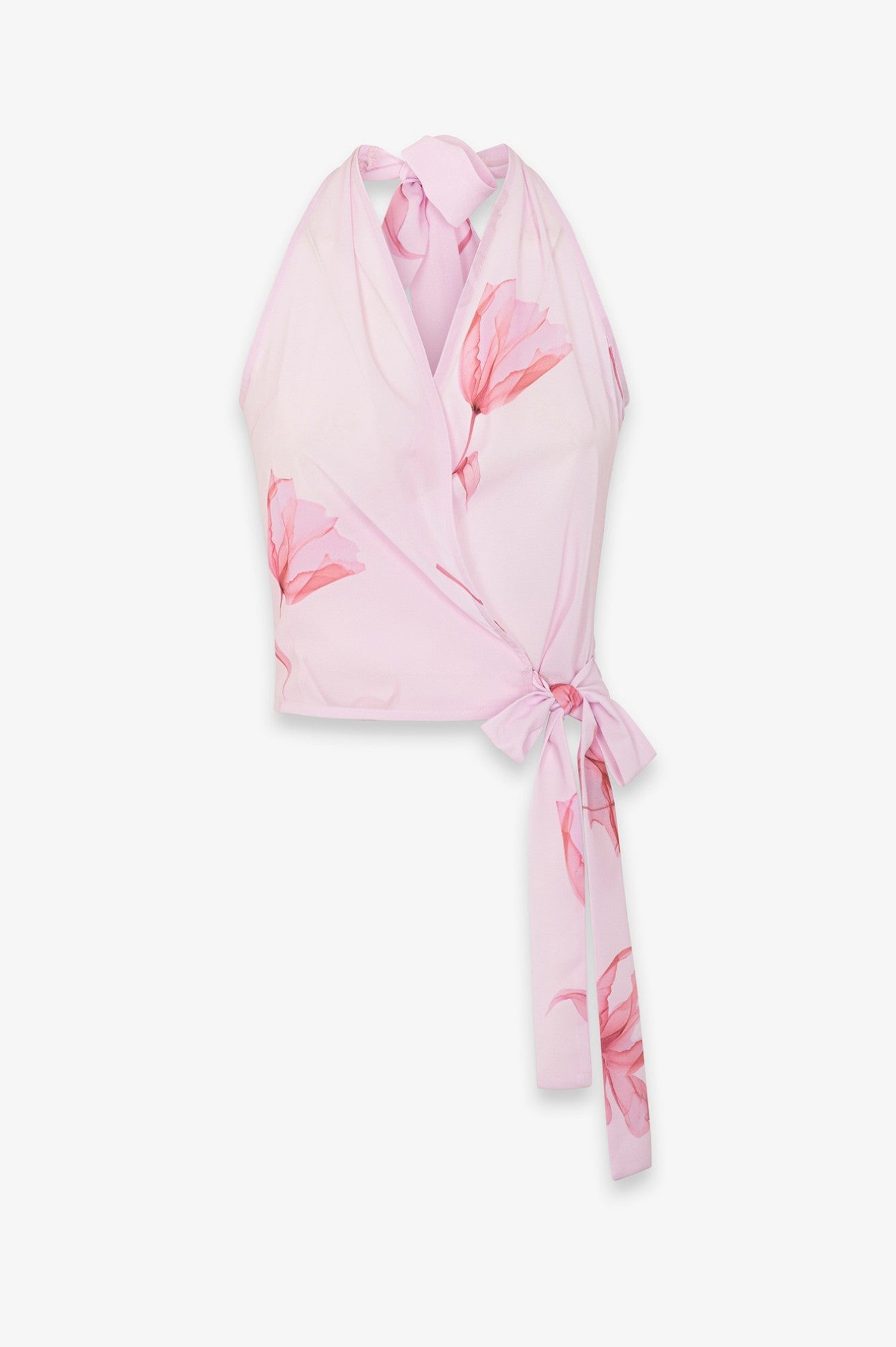 Debbie - Top In Georgette Incrociato Davanti • Lotus Rosa Mar de Margaritas