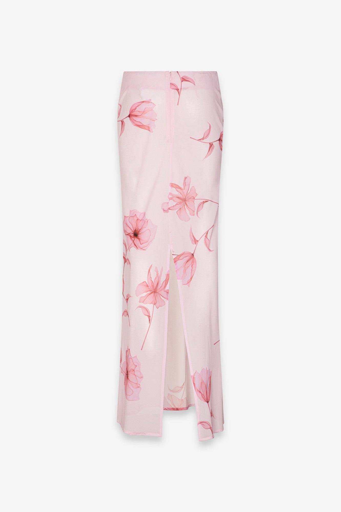 Gisel - Gonna Lunga In Georgette Con Spacco Dietro • Lotus Rosa Mar de Margaritas
