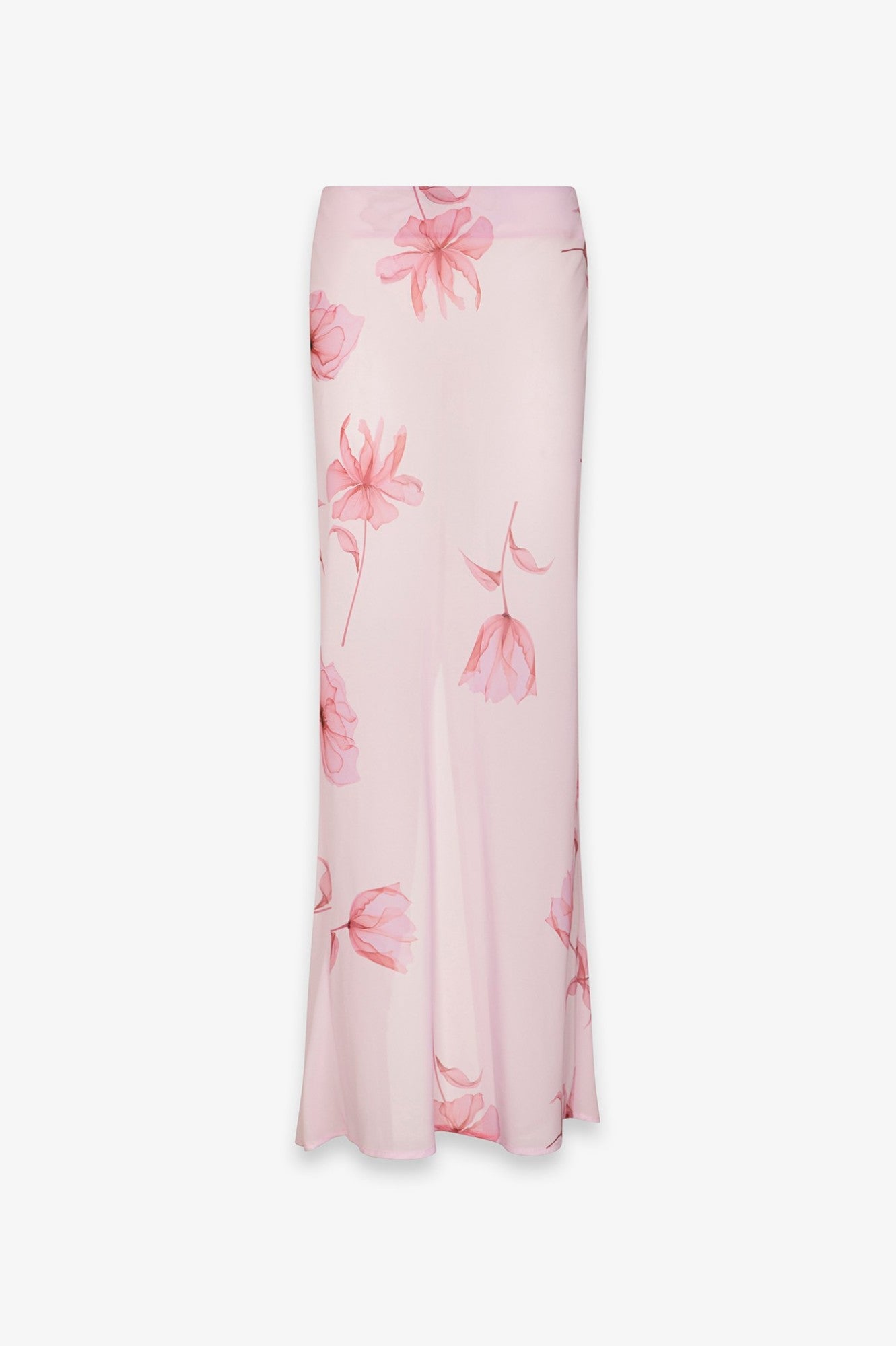 Gisel - Gonna Lunga In Georgette Con Spacco Dietro • Lotus Rosa Mar de Margaritas